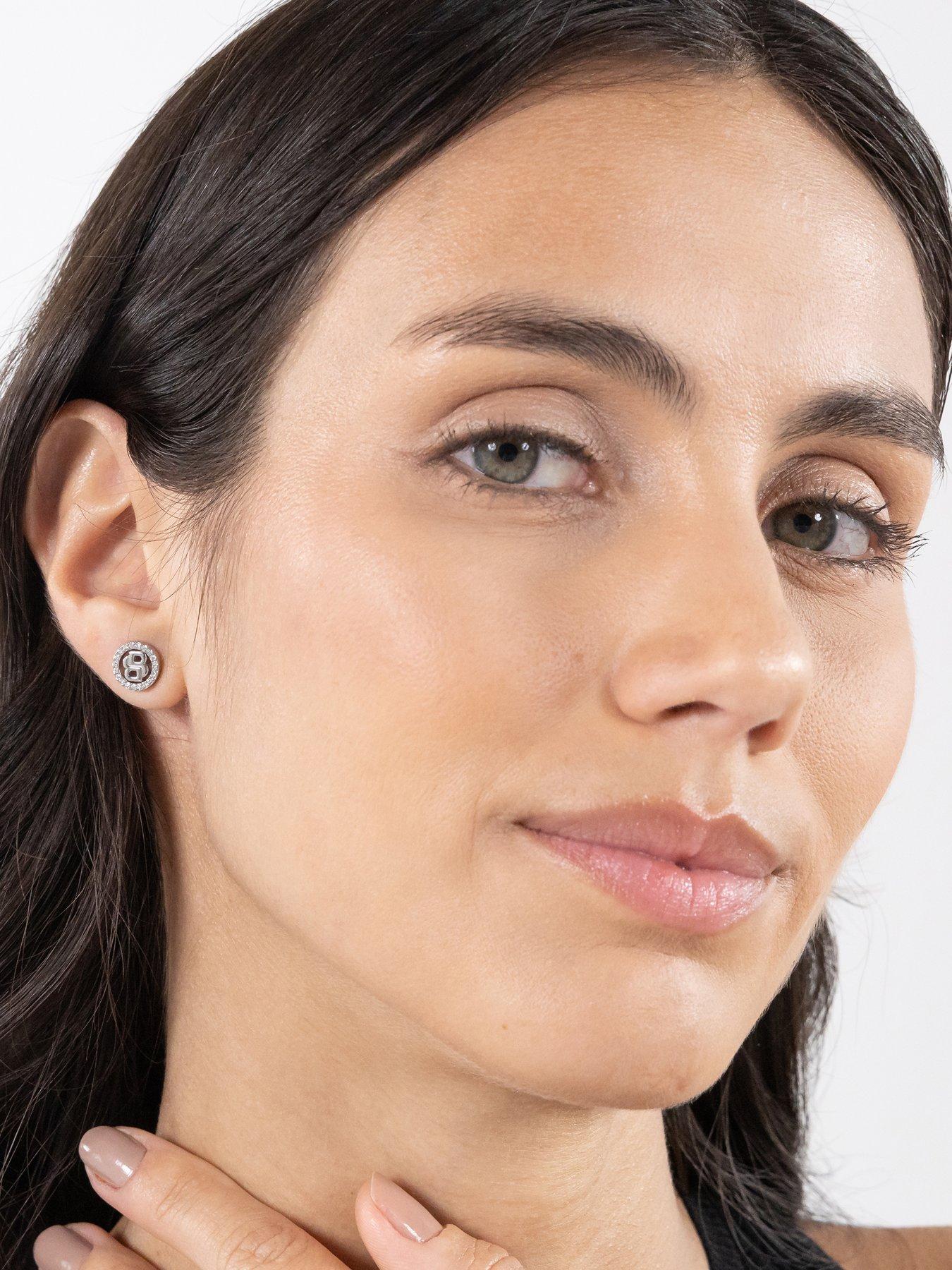Image 4 of 6 of BOSS Double B Divine Stainless Steel Earrings