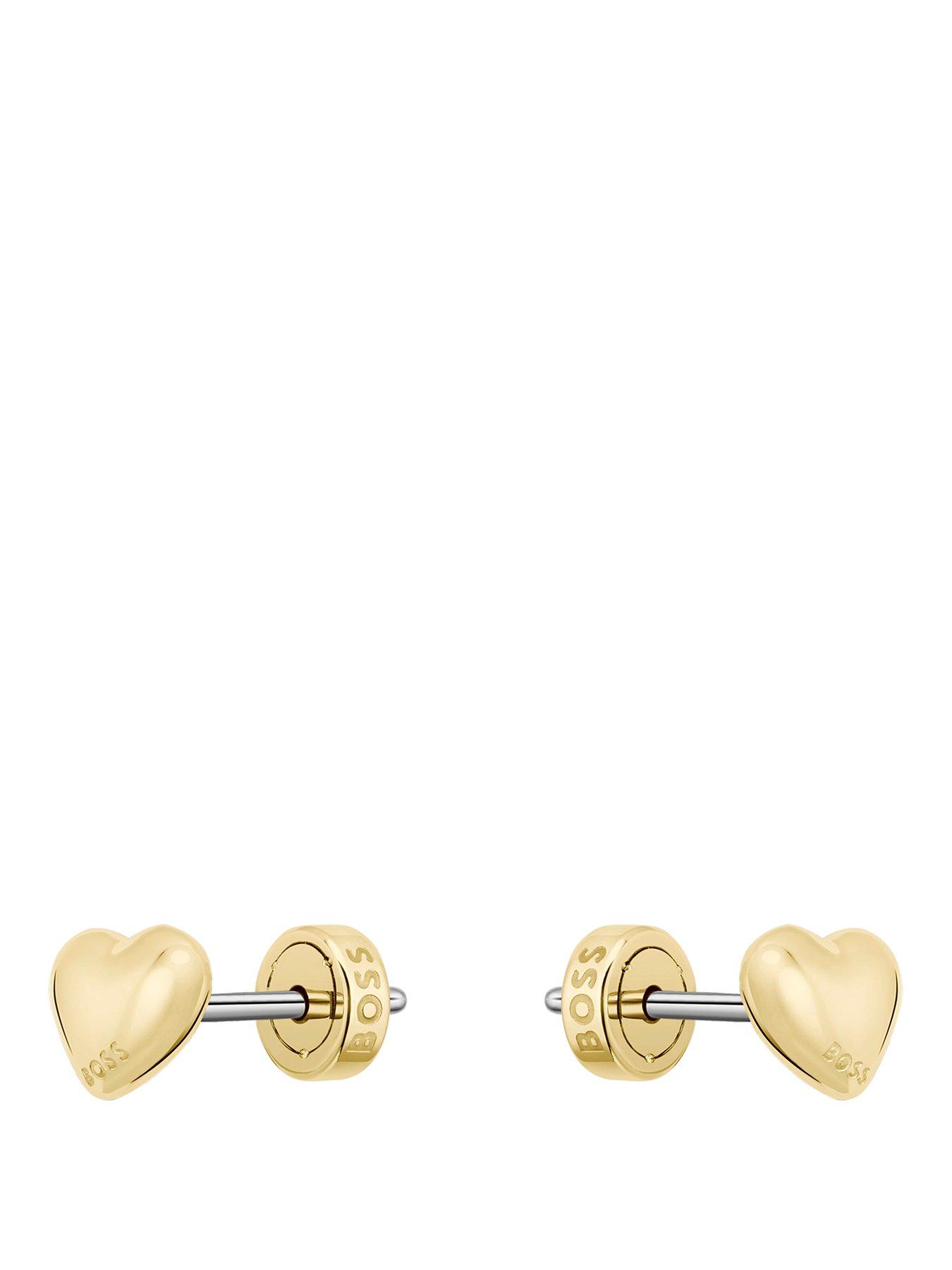 Image 1 of 6 of BOSS Honey Heart Gold IP Earrings