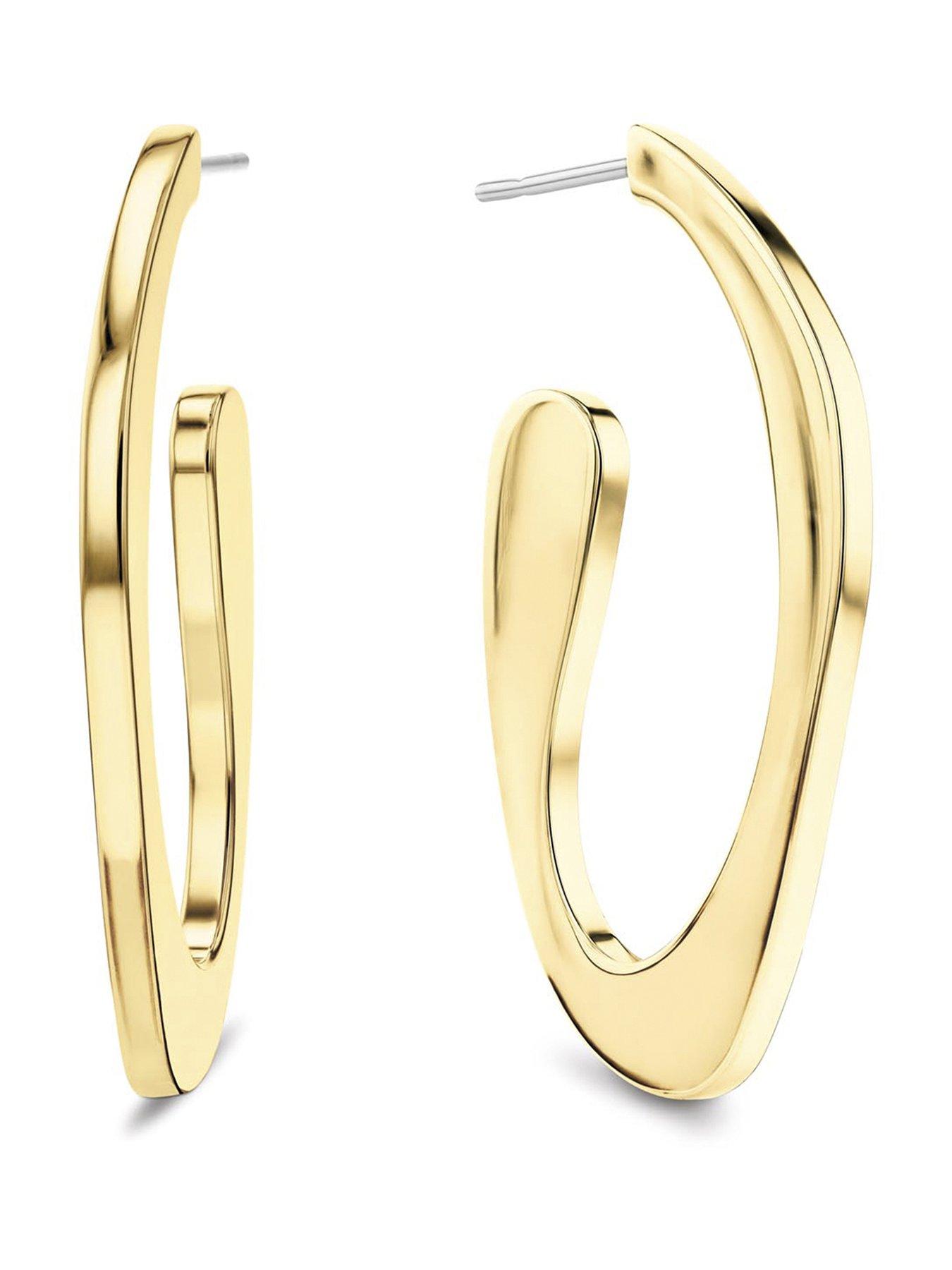 Calvin Klein Womens CK Harmonious Connection Gold Plated Earrings