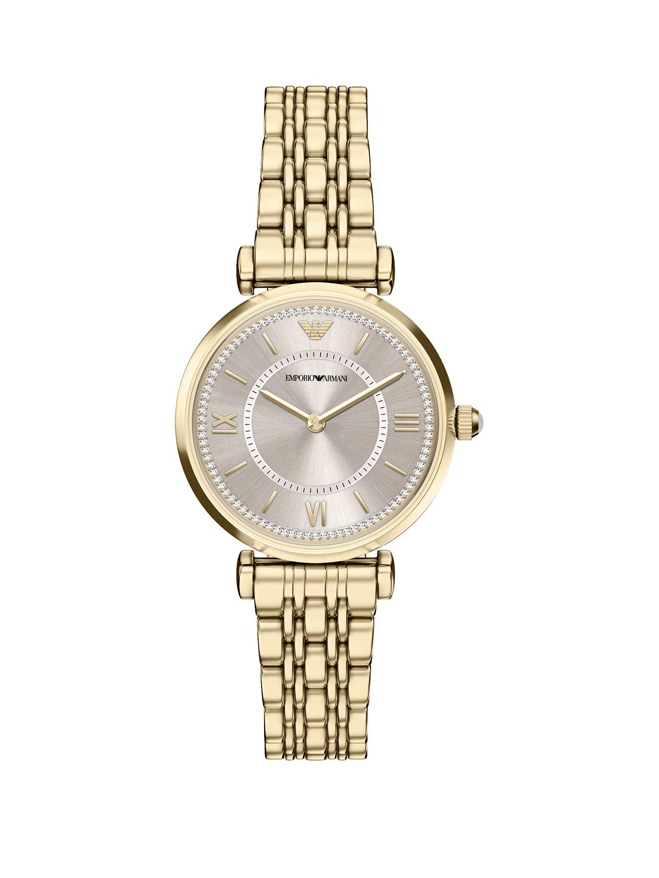 Emporio Armani Emporio Armani Two-Hand Gold-Tone Stainless Steel Watch, AR11766