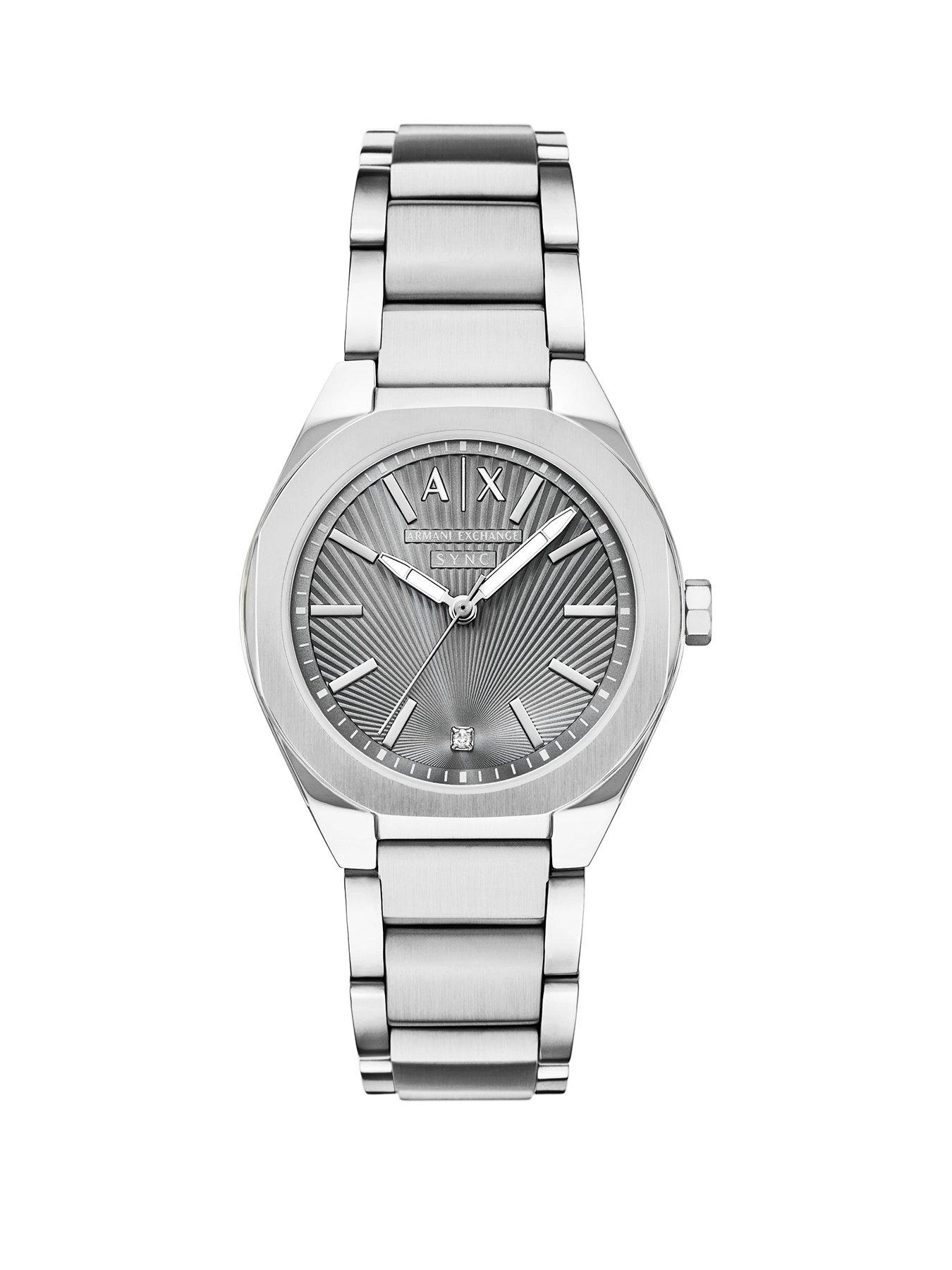 Armani Exchange Armani Exchange Womens Sync Silver Stainless Steel Watch, AX6030