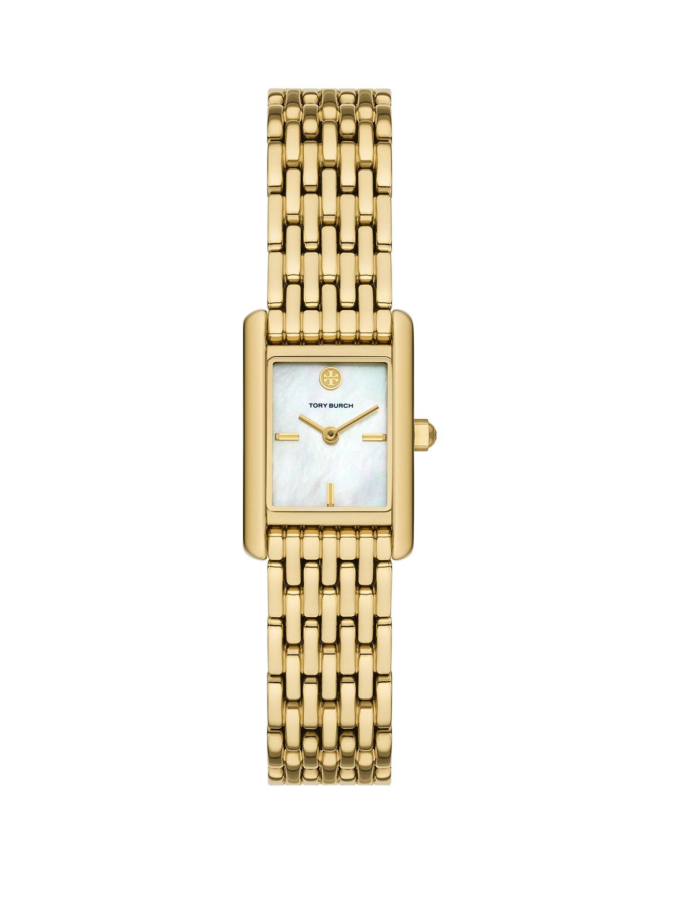 Tory Burch Tory Burch Womens Mini Eleanor Two-Hand, Gold-Tone Stainless Steel Watch, TBW1082