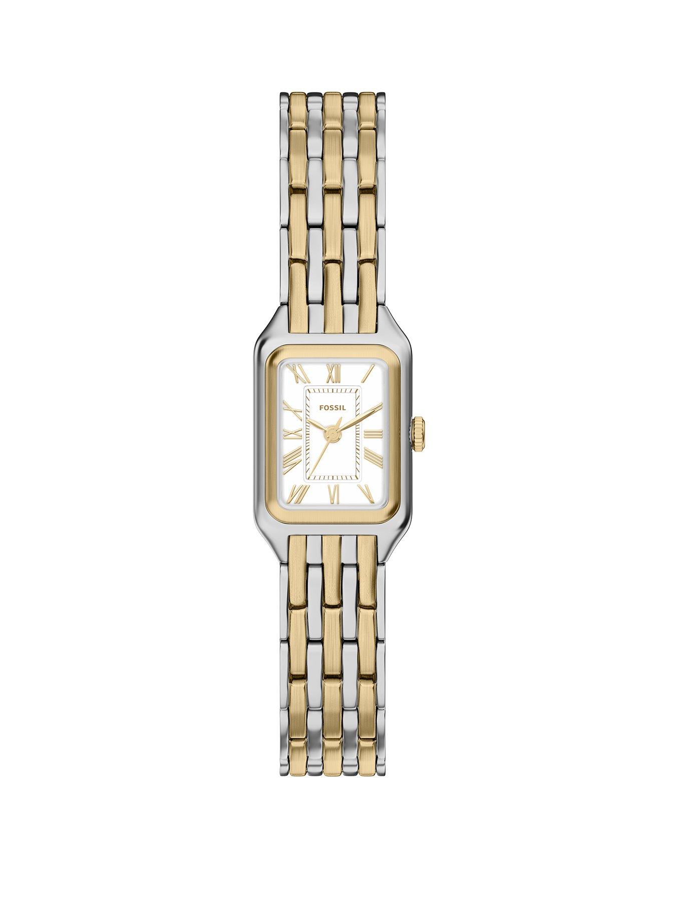 Fossil Fossil Womens Raquel Three-Hand Two-Tone Stainless Steel Watch, ES5468