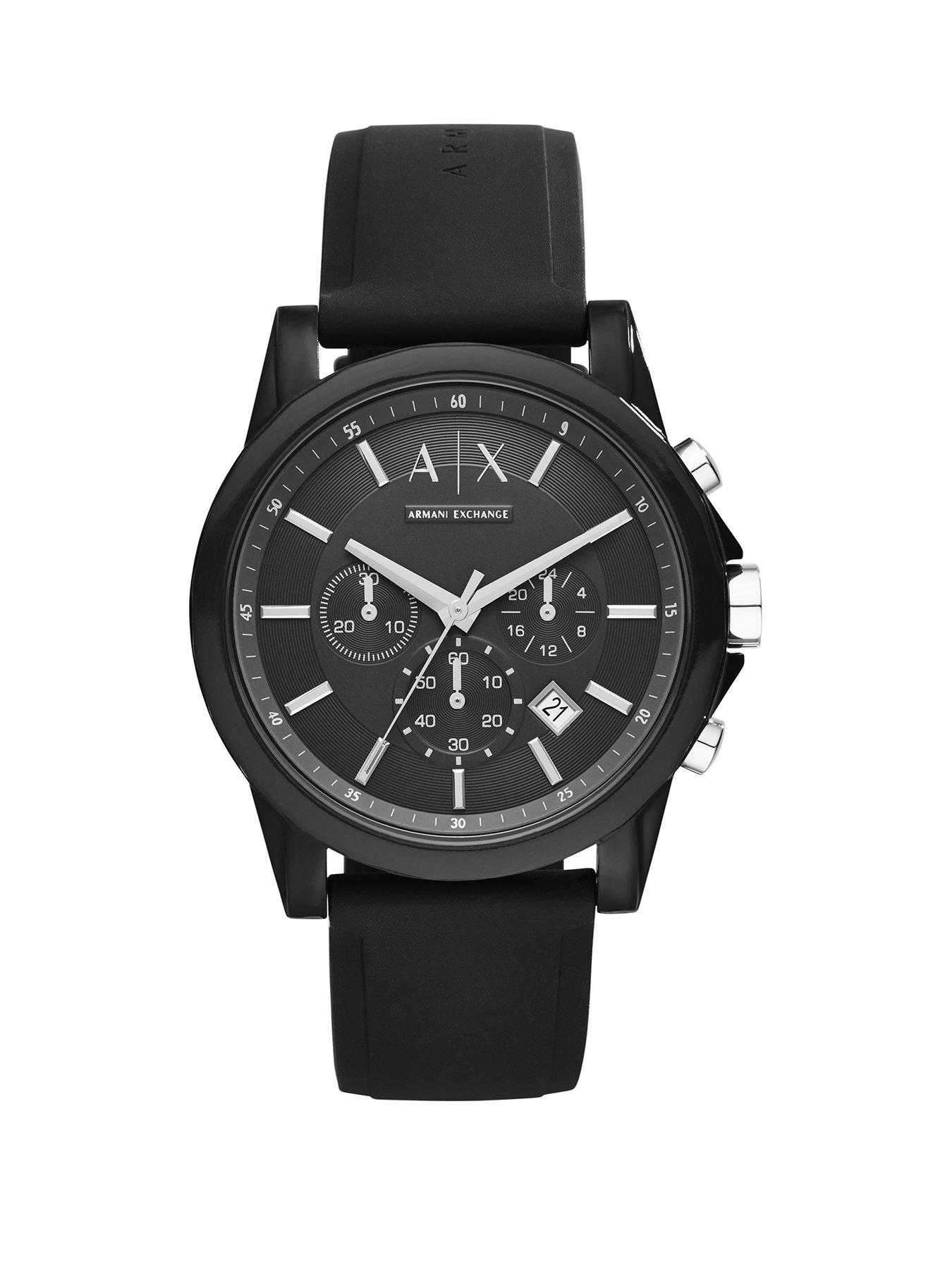 Armani Exchange Armani Exchange Mens Chronograph, Black-Tone Stainless Steel Watch, AX1326