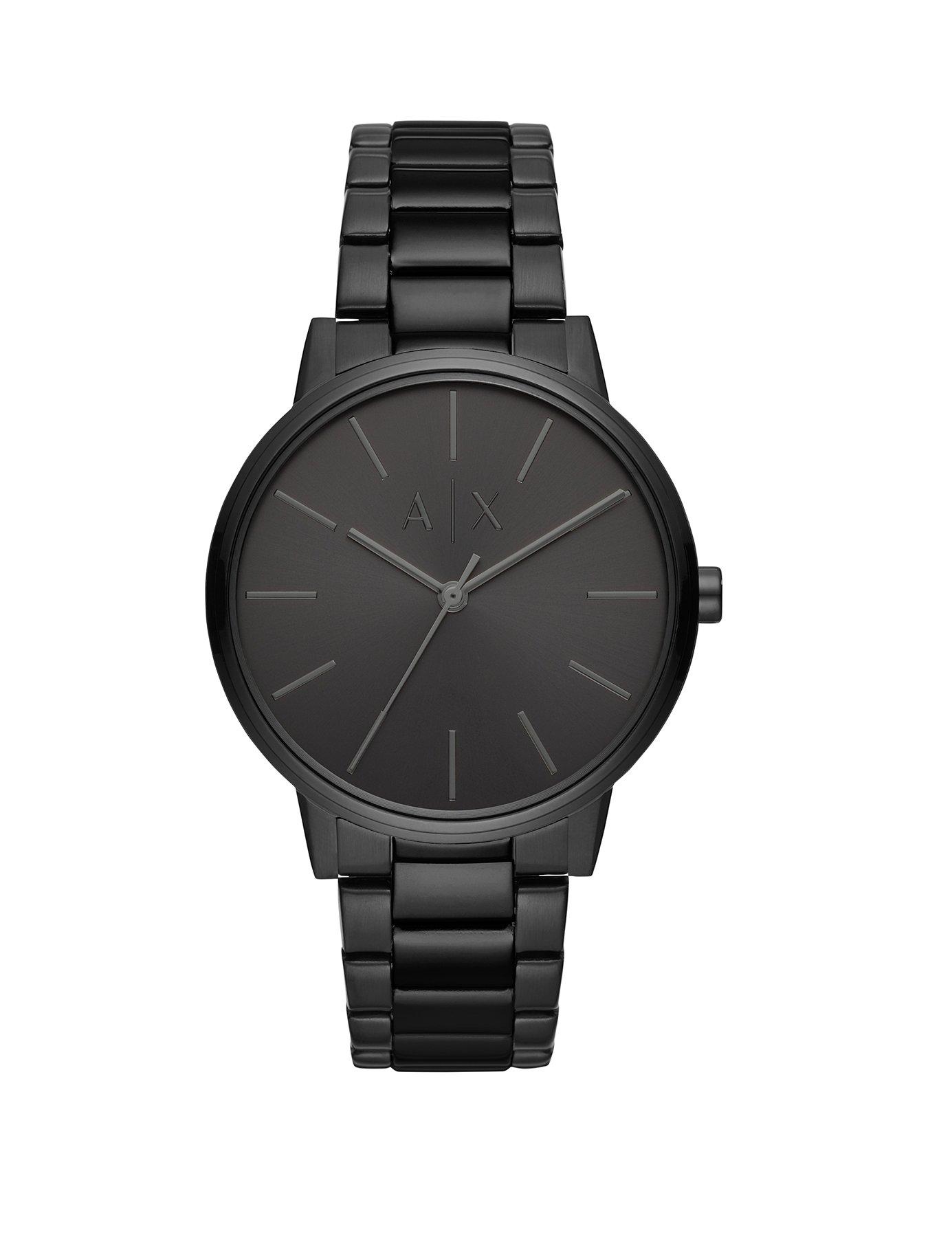 Armani Exchange Armani Exchange Mens Three-Hand, Black-Tone Stainless Steel Watch, AX2701