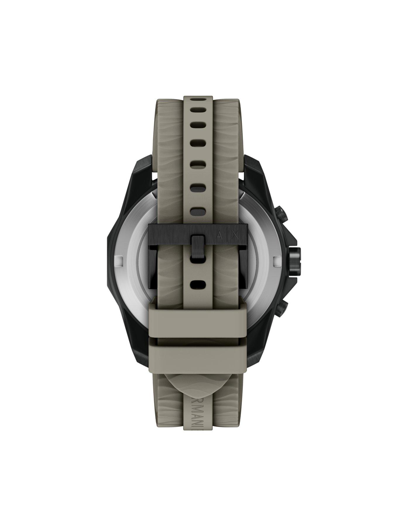 Image 2 of 6 of Armani Exchange Armani Exchange Mens Chronograph Grey Silicone Watch, AX1971