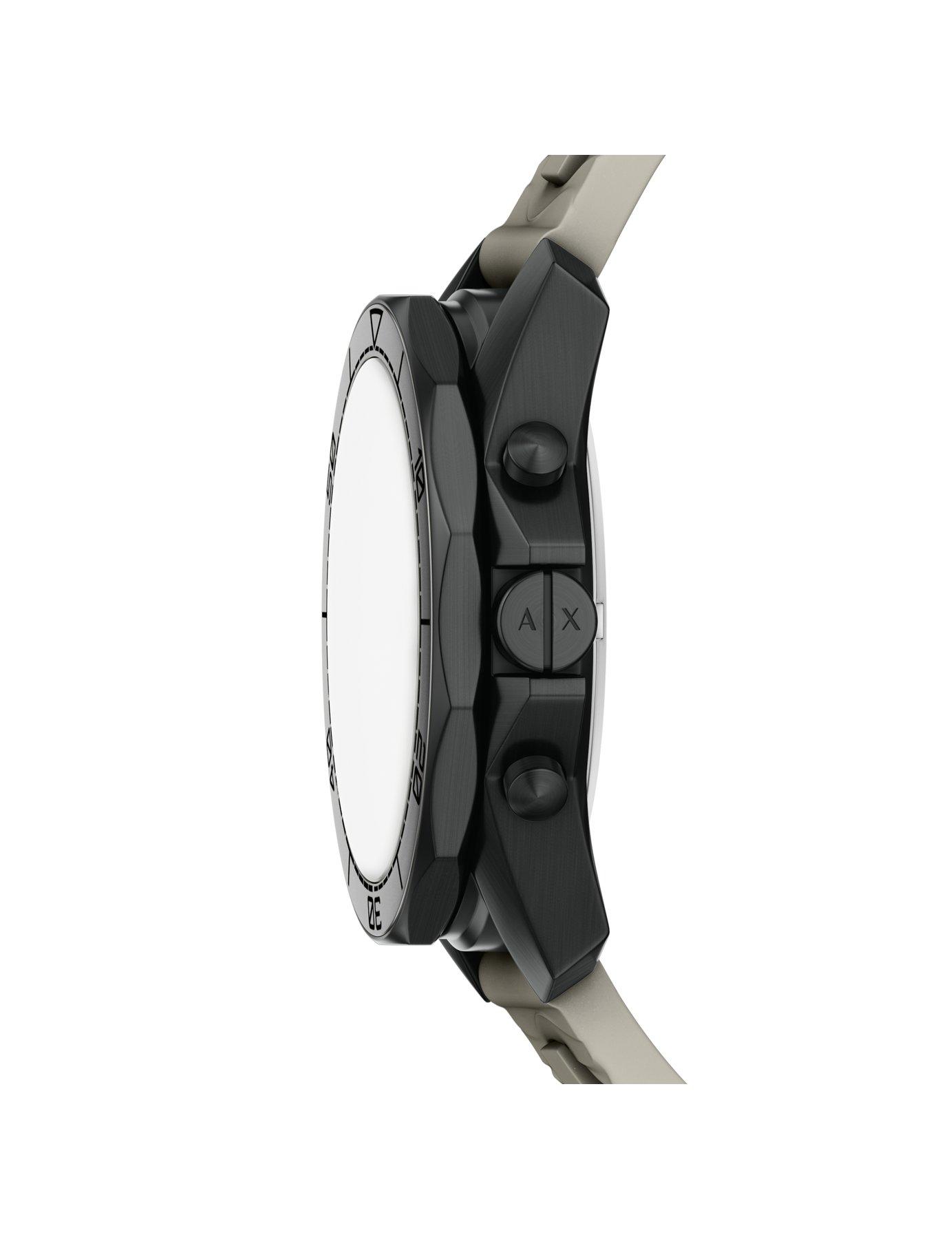 Image 4 of 6 of Armani Exchange Armani Exchange Mens Chronograph Grey Silicone Watch, AX1971