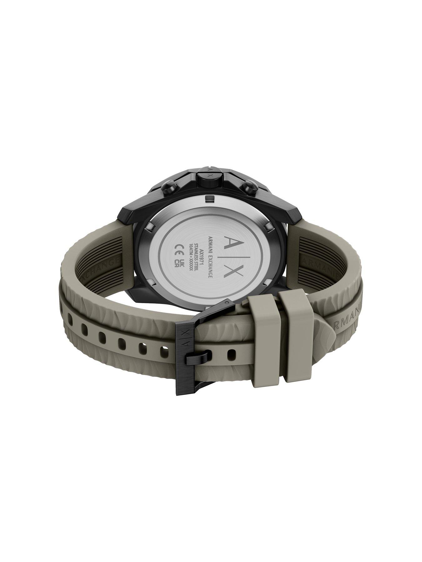 Image 6 of 6 of Armani Exchange Armani Exchange Mens Chronograph Grey Silicone Watch, AX1971