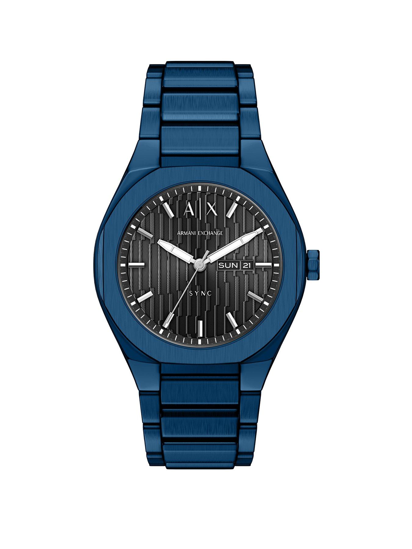 armani-exchange-armani-exchange-mens-sync-blue-stainless-steel-watch-ax4299