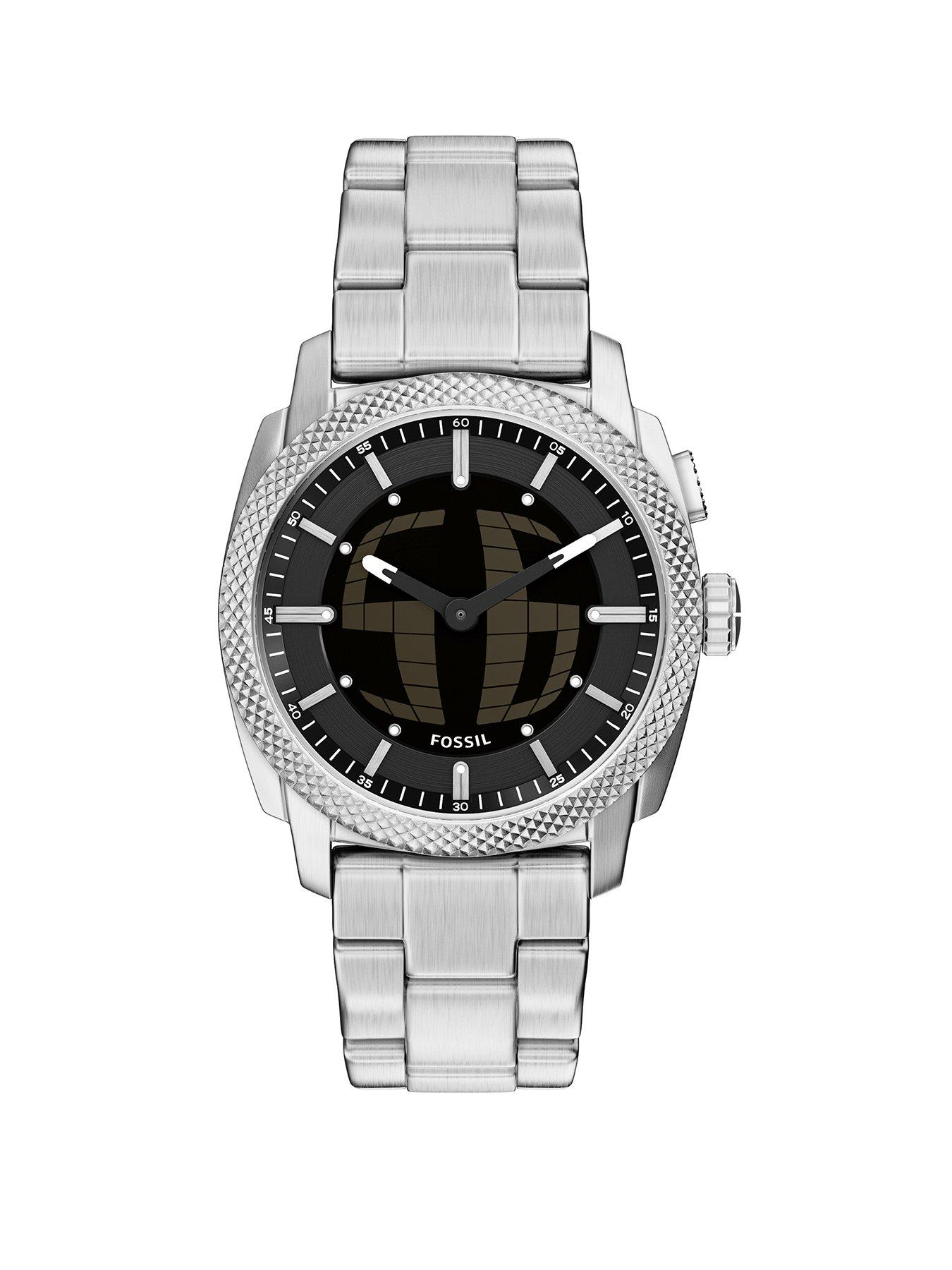 Fossil Fossil Mens Machine Big Tic Stainless Steel Watch, FS6155