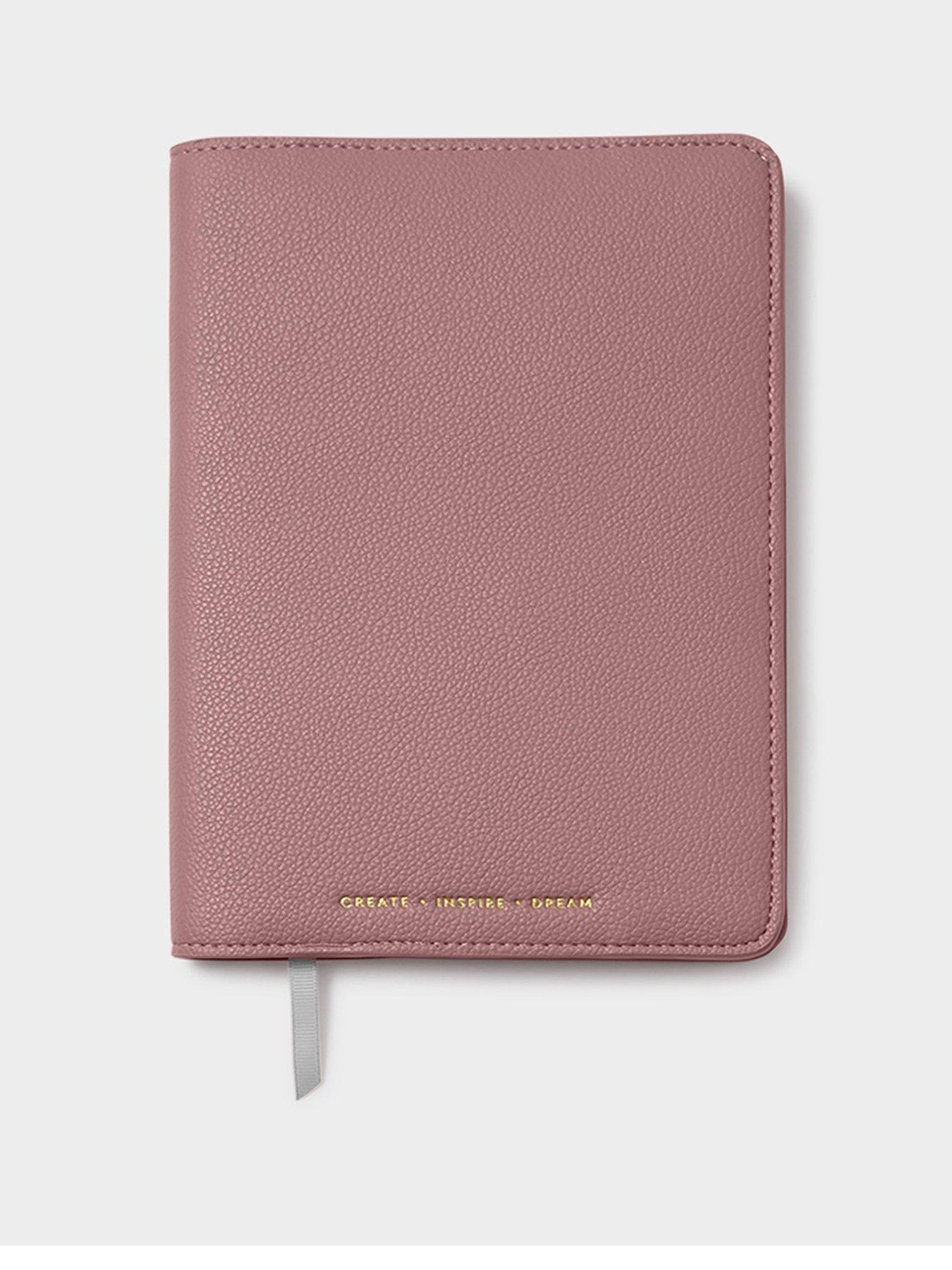 Image 1 of 5 of Katie Loxton NOTEBOOK COVER AND A5 LINED NOTEPAD , CREATE. INSPIRE. DREAM , Deep Rose , 22cm x 15.9cm x 1.5cm