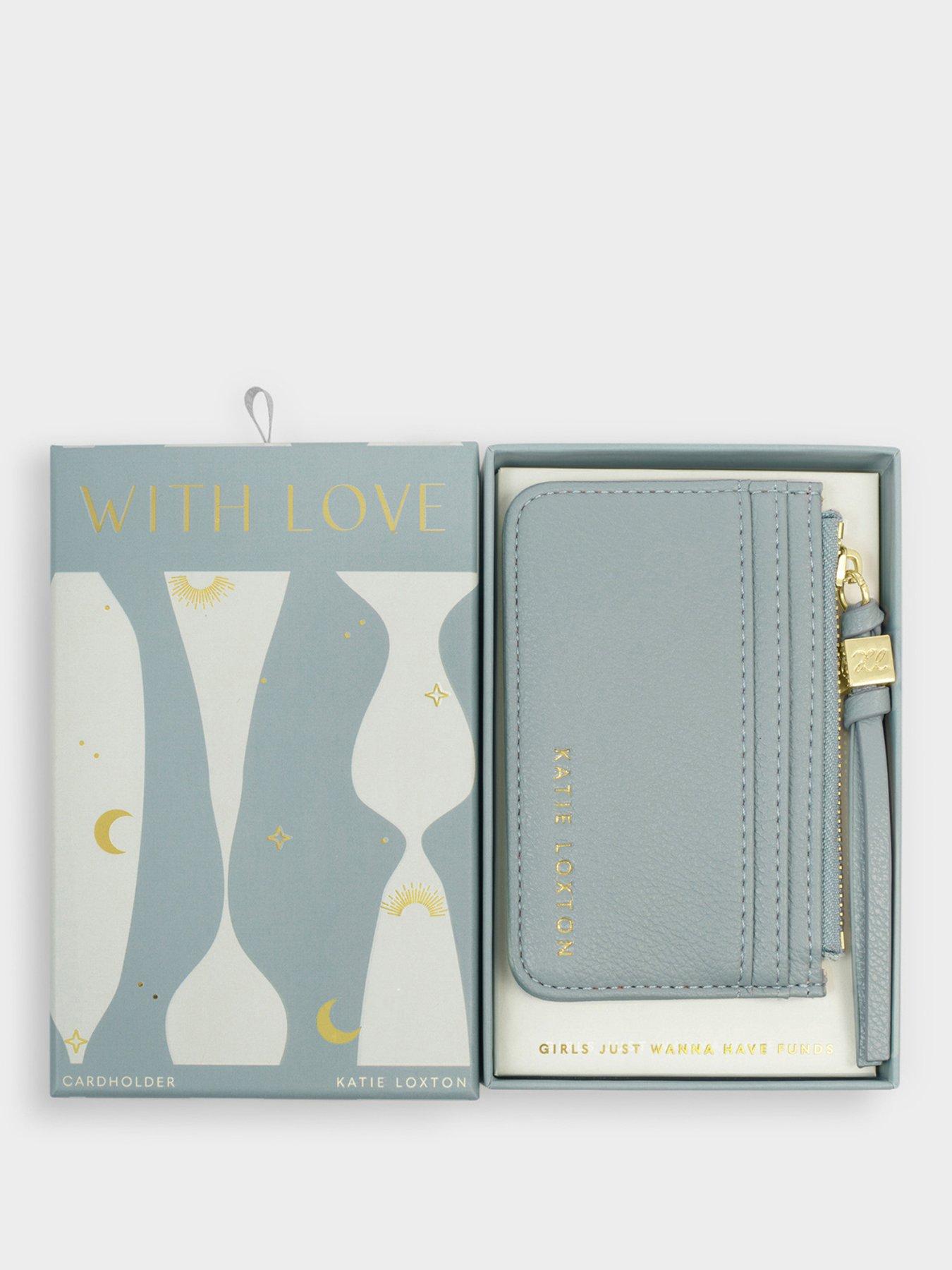 Katie Loxton GIFT BOXED COIN & CARDHOLDER  , Duck Egg Blue , 8cm x 11.5cm