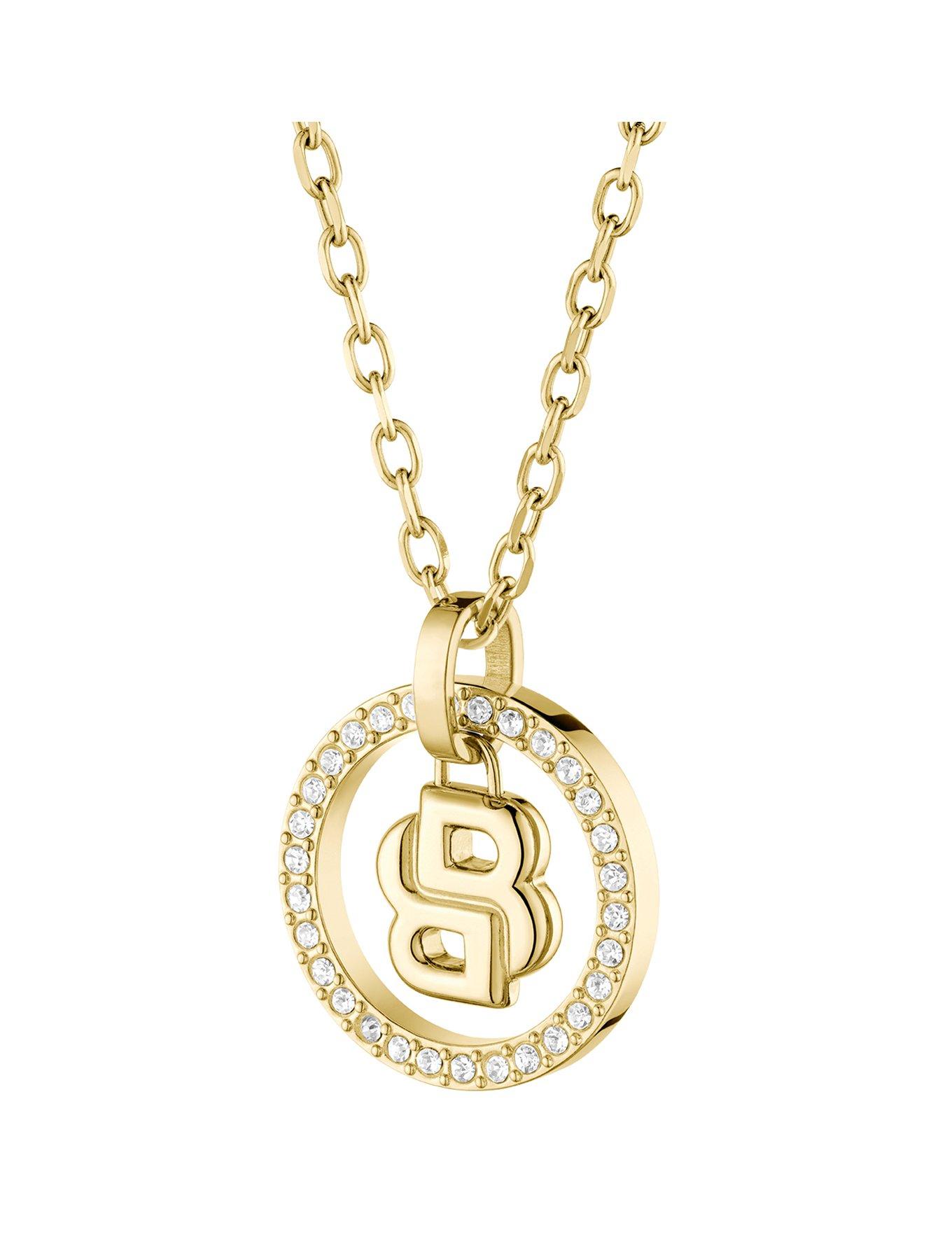 BOSS Ladies Double B Divine Gold IP Necklace