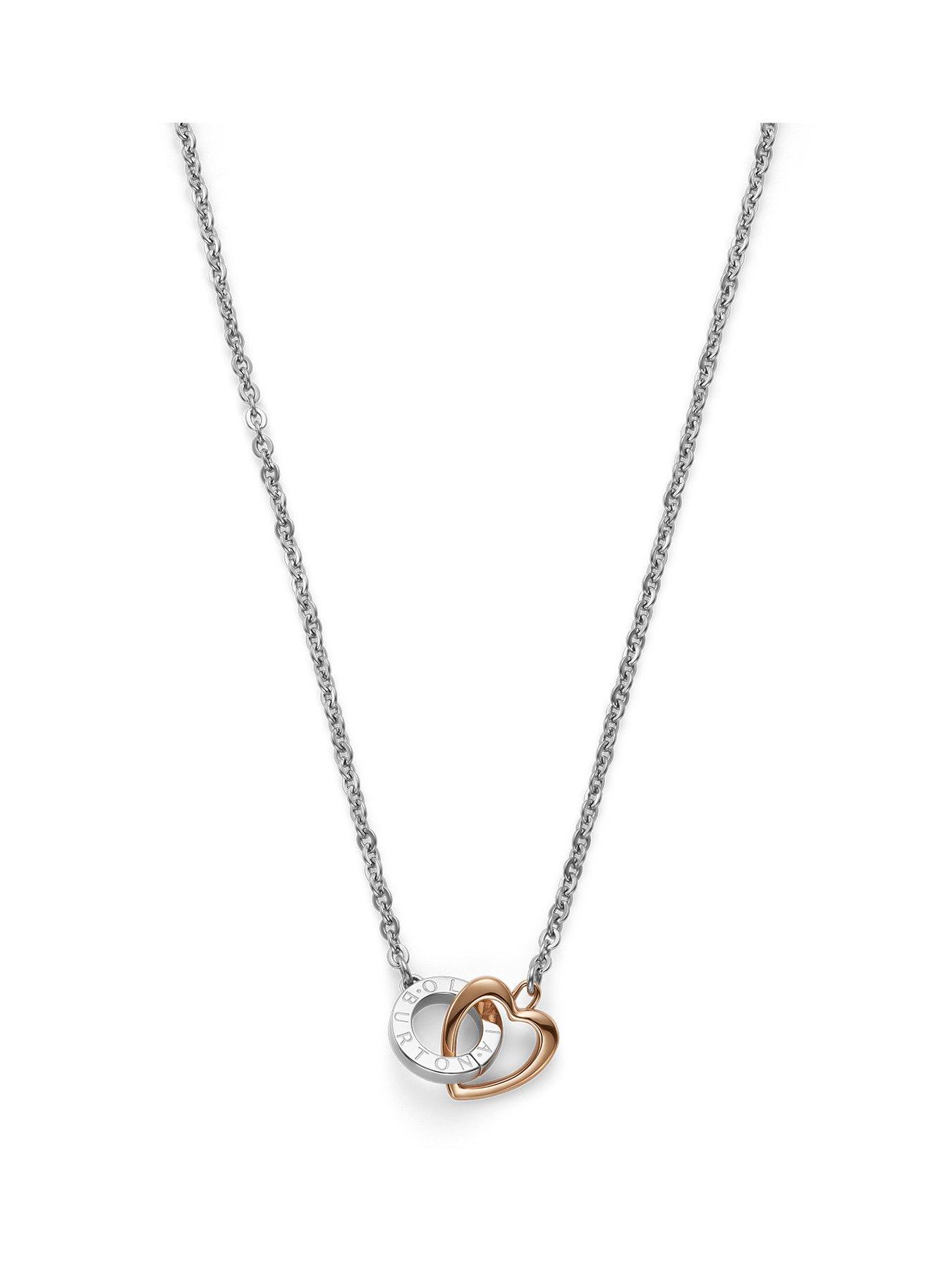 Olivia Burton Olivia Burton Stainless Steel  &  Rose Gold IP Kindred Interlink Necklace
