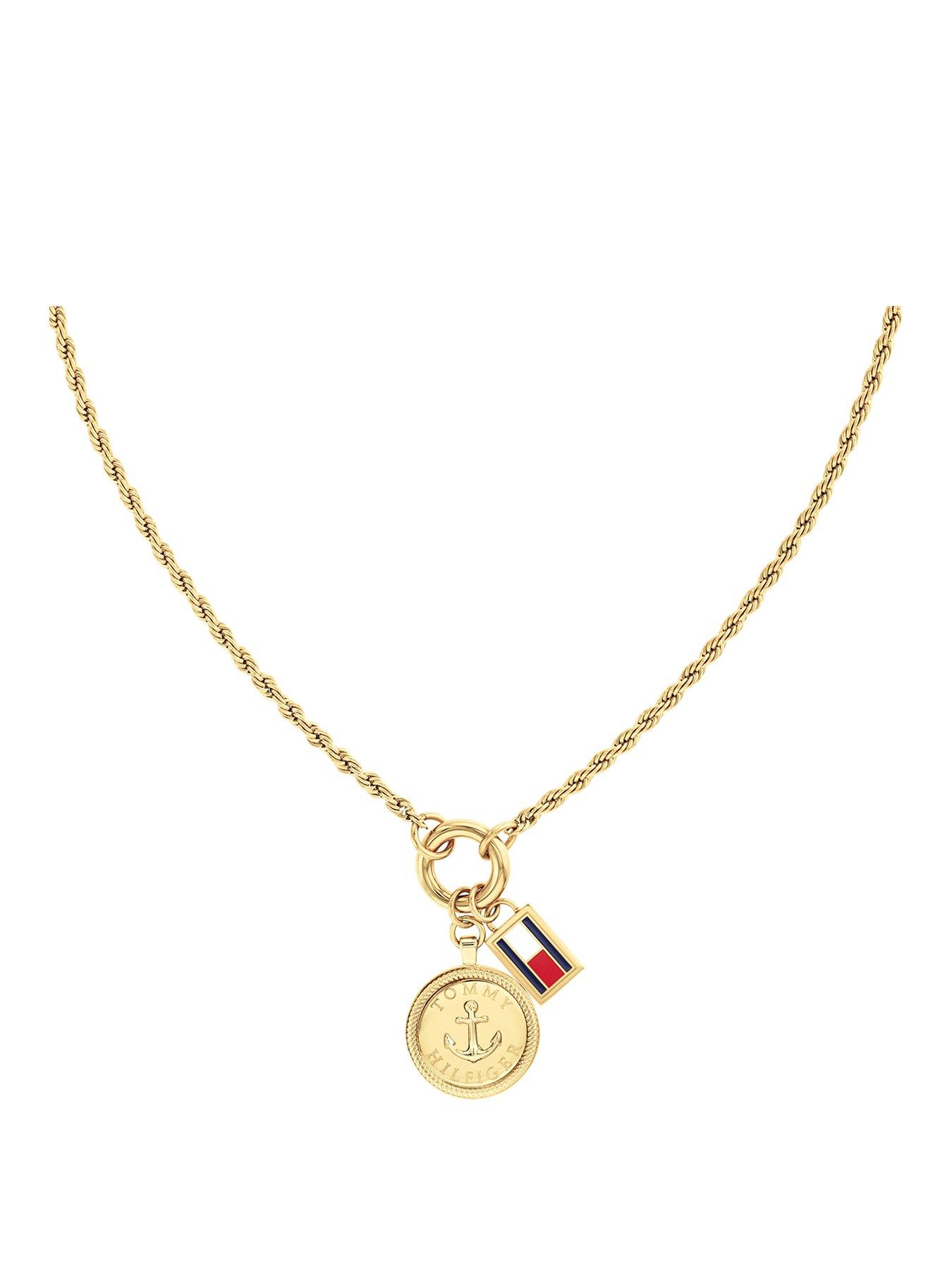 Tommy Hilfiger Tommy Hilfiger Womens Gold Plated Nautical Charm Necklace