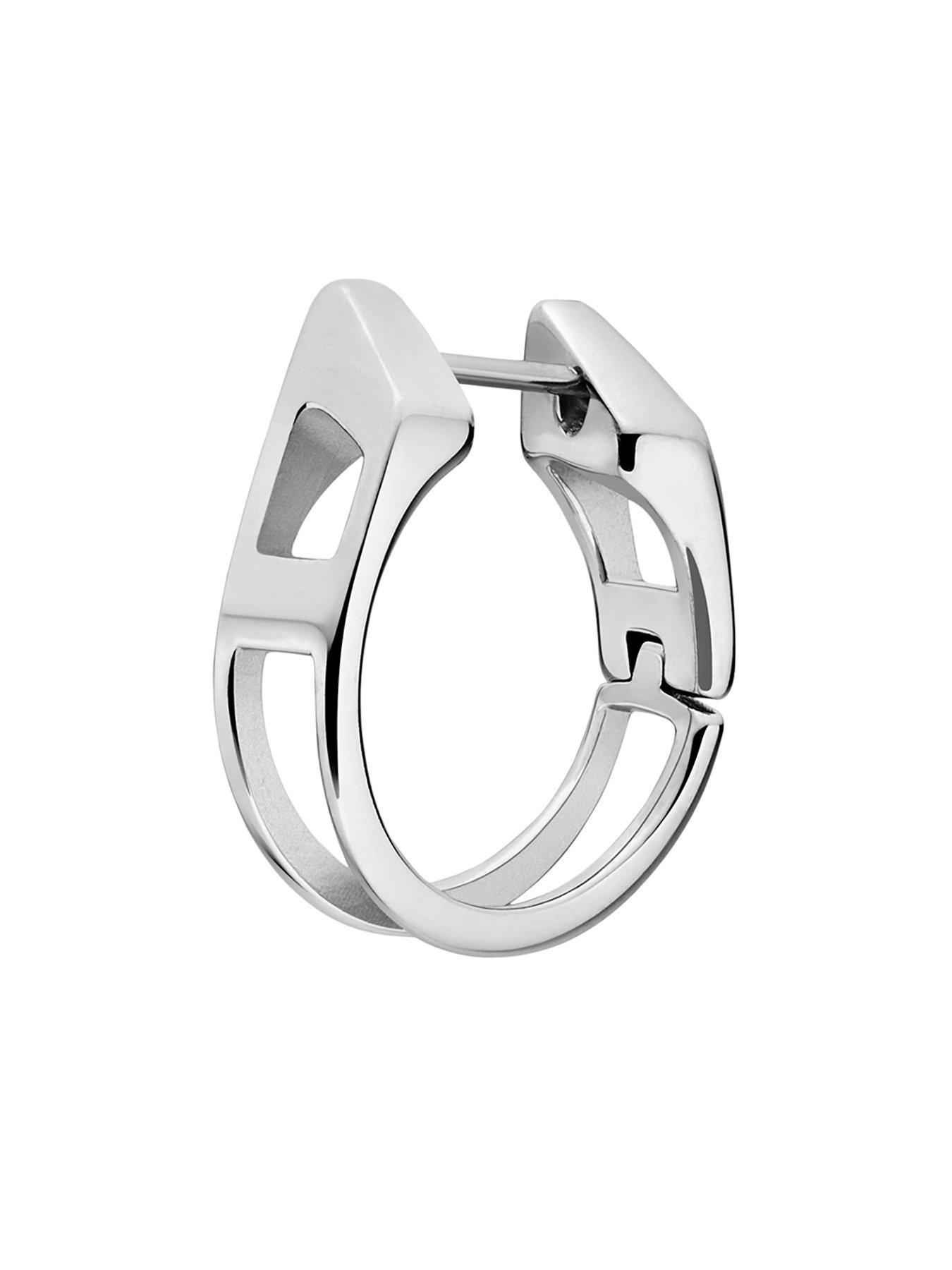 Image 2 of 5 of Diesel Diesel Unisex Stainless Steel Hoop Earring, DX1673040