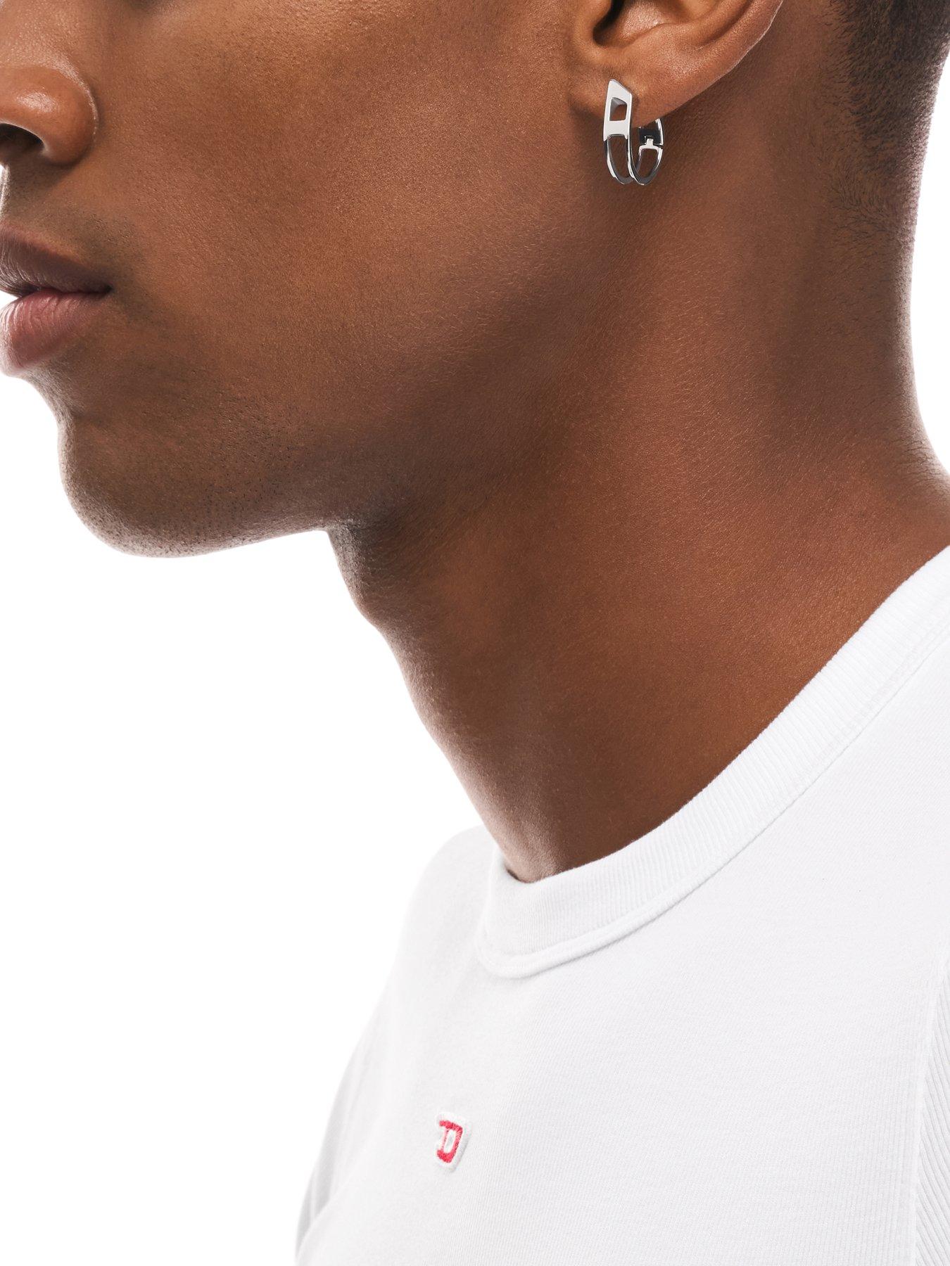 Image 3 of 5 of Diesel Diesel Unisex Stainless Steel Hoop Earring, DX1673040
