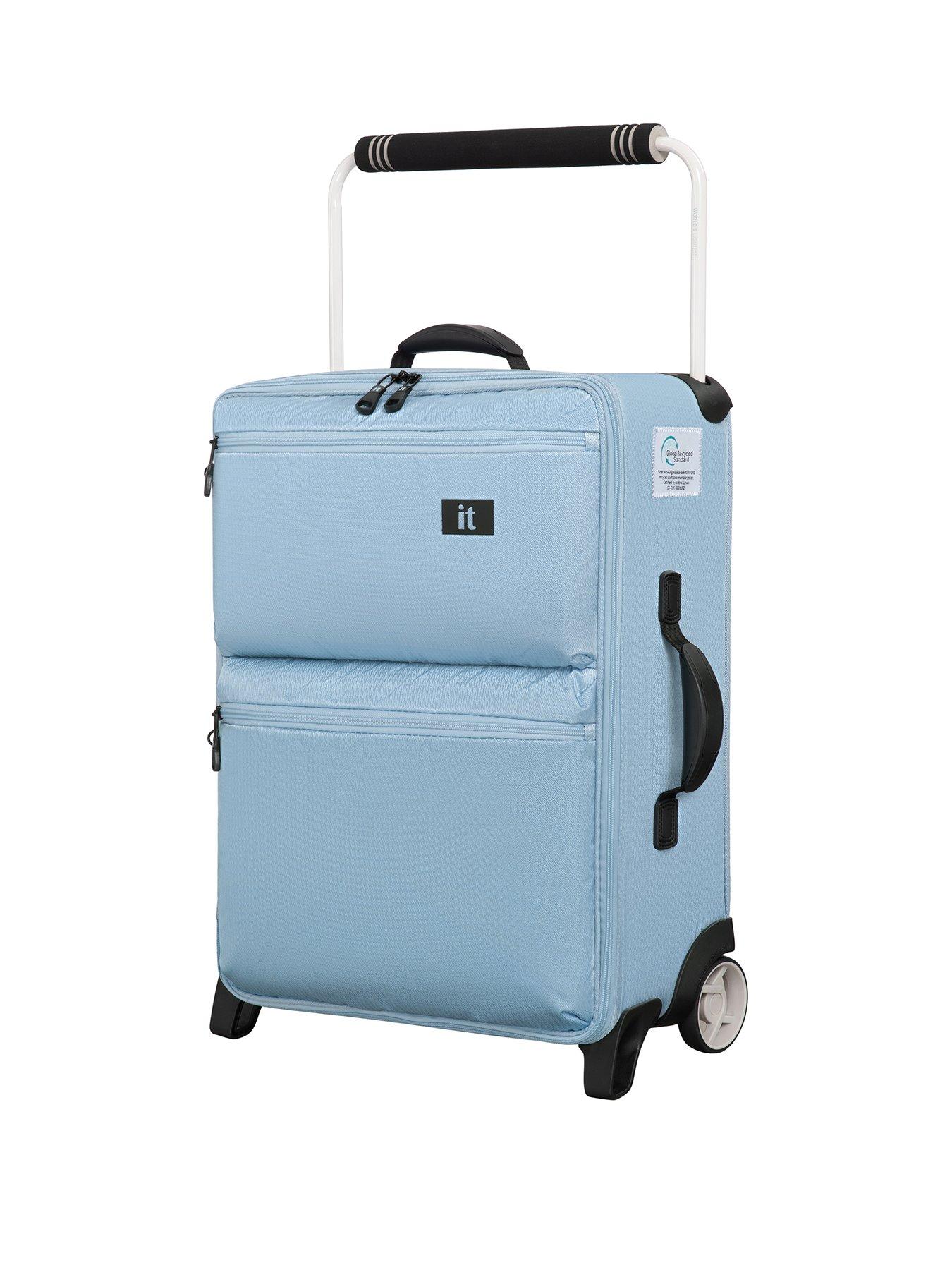 it-luggage-popstar-blue-worlds-lightest-wide-handle-cabin-suitcasefront