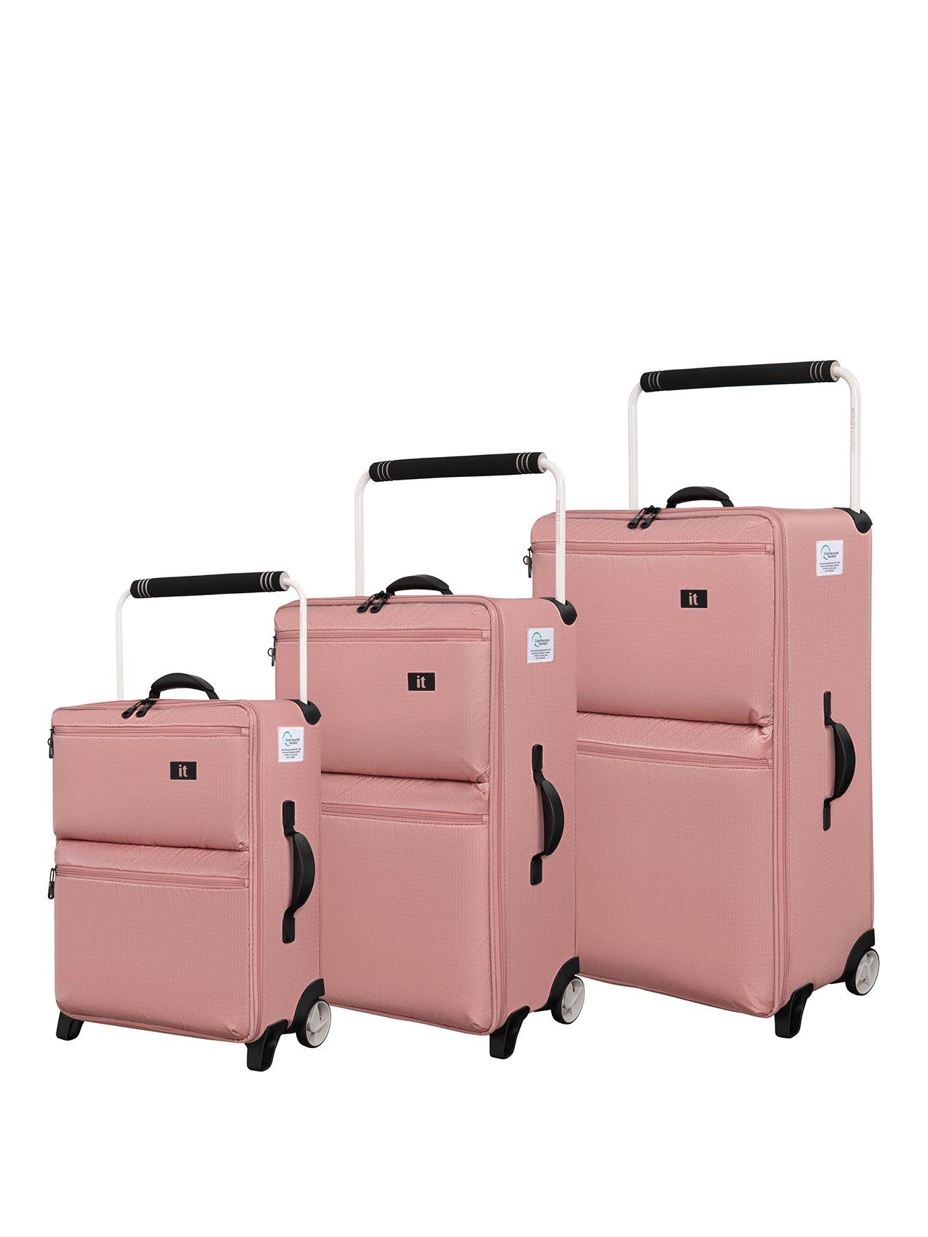 it-luggage-popstar-blush-worlds-lightest-wide-handle-3pc-suitcase-setfront