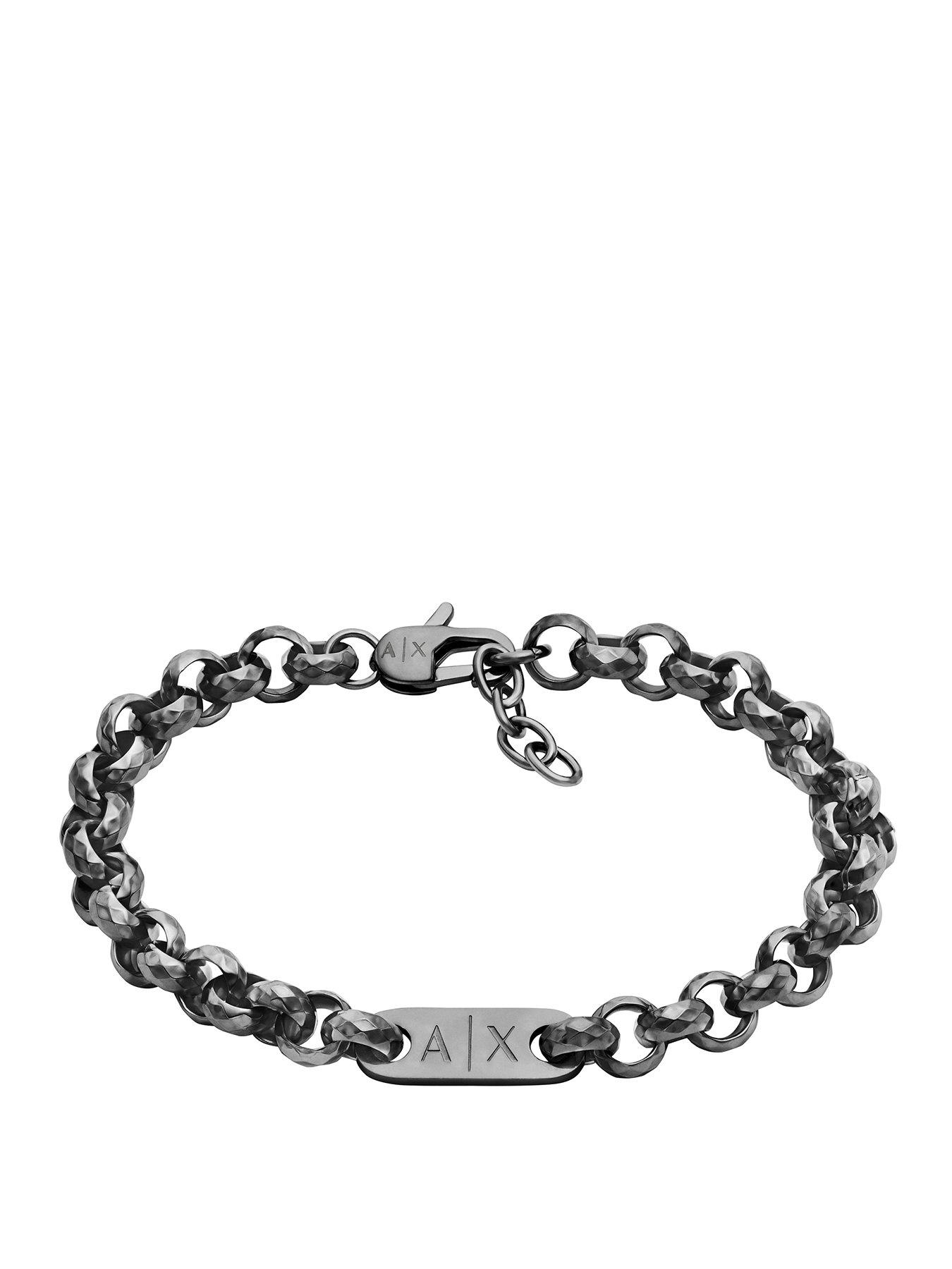Armani Exchange Armani Exchange Mens Stainless Steel Chain Bracelet, AXG0174040