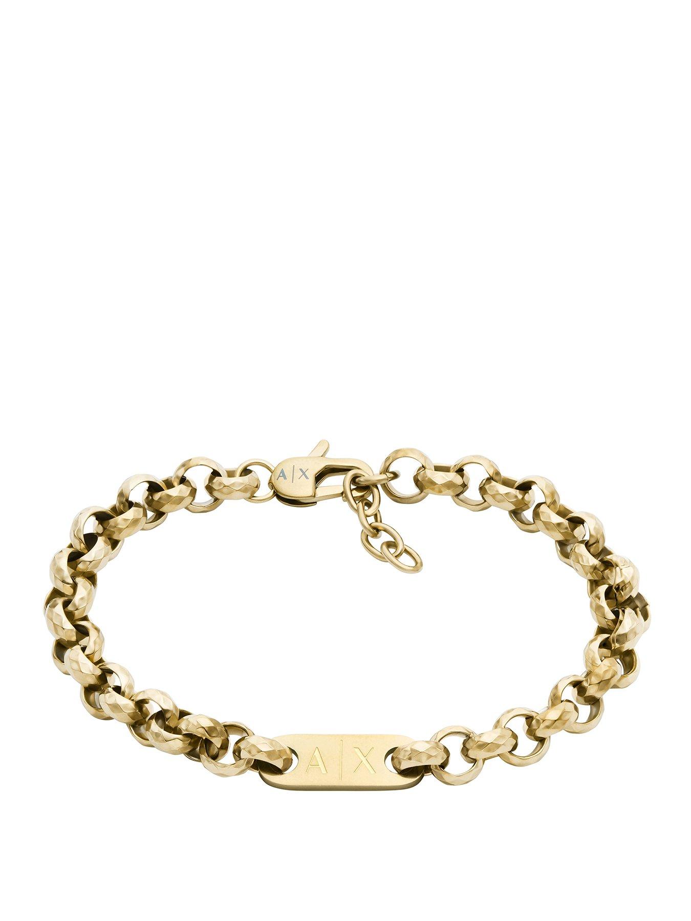 Armani Exchange Armani Exchange Mens Stainless Steel Chain Bracelet, AXG0175710