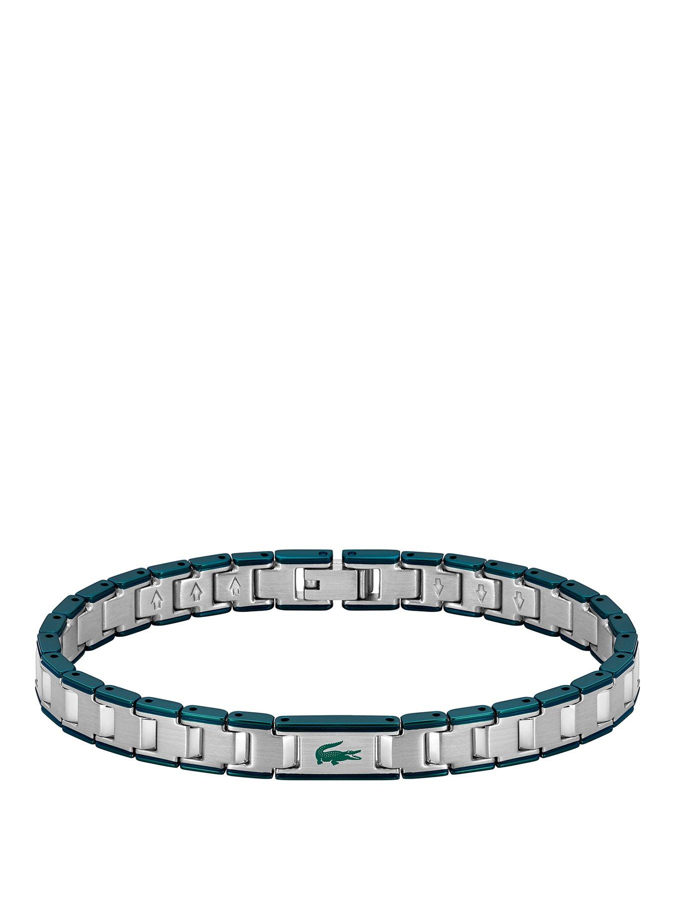Lacoste Lacoste Mens Metropole Edge Stainless Steel Link Bracelet