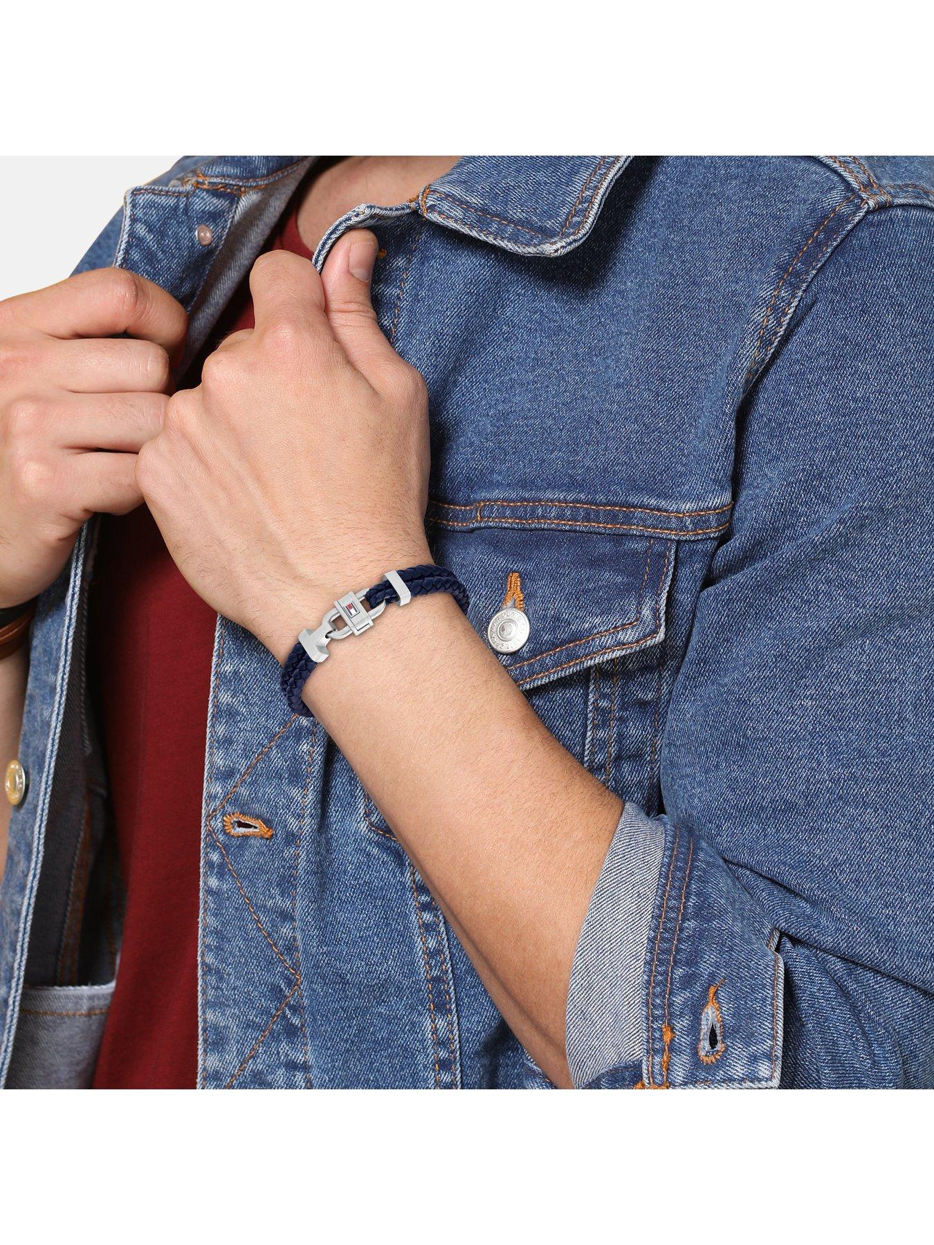 tommy-hilfiger-mens-navy-braided-rope-braceletback