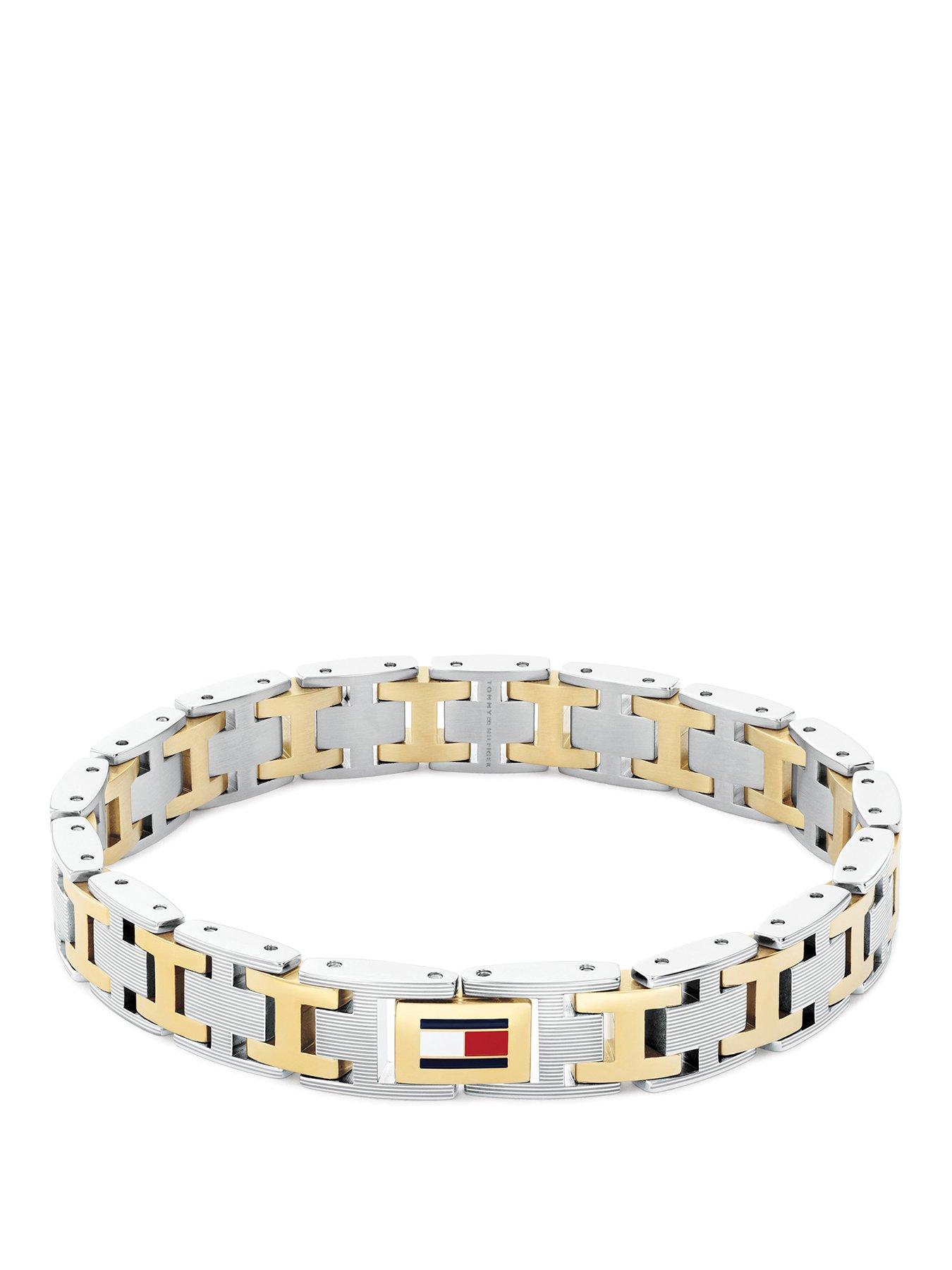 Tommy Hilfiger Men's Two Tone Gold Plated and Stainless Steel Bracelet