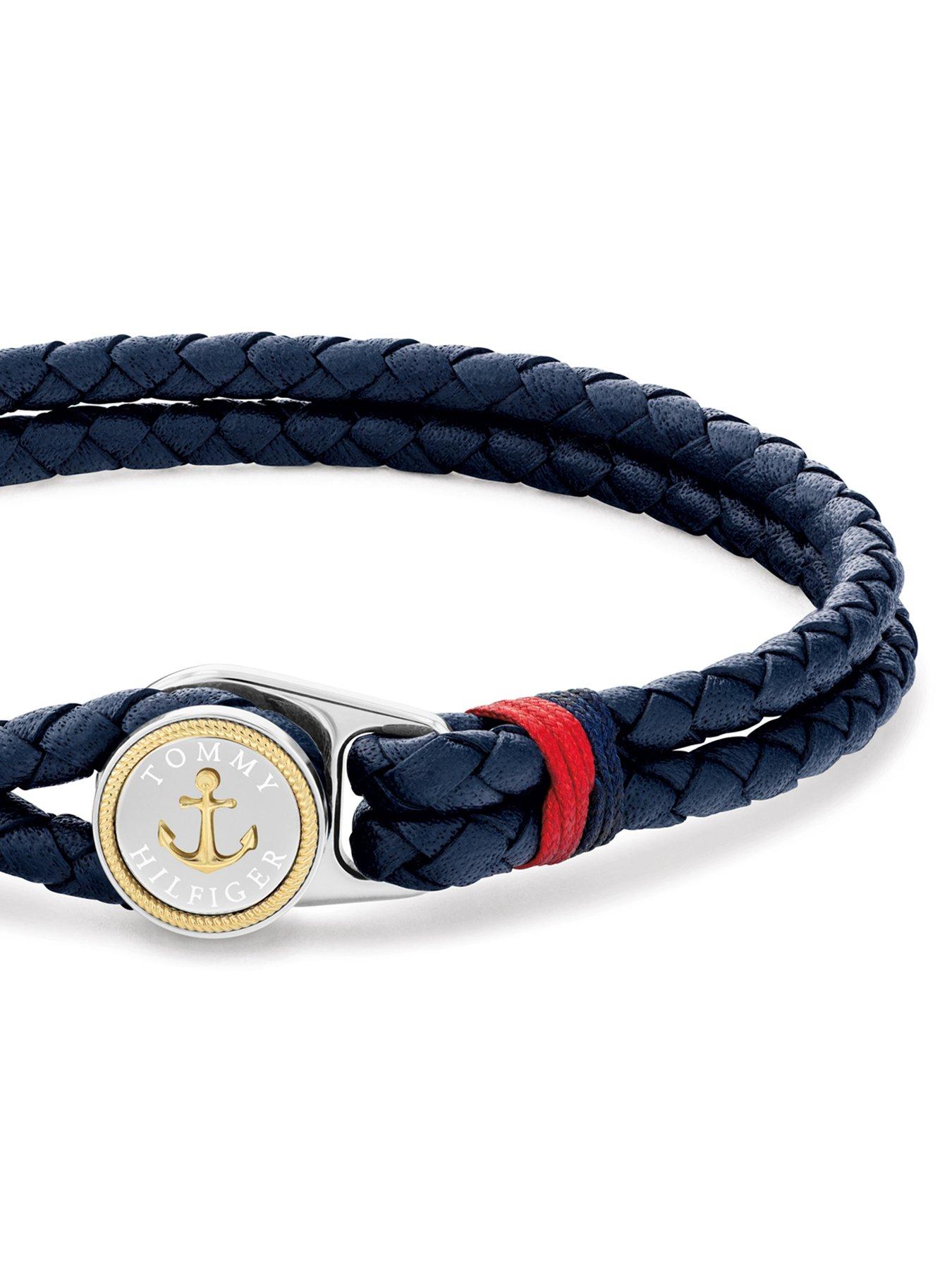 tommy-hilfiger-mens-nautical-blue-leather-braceletstillFront