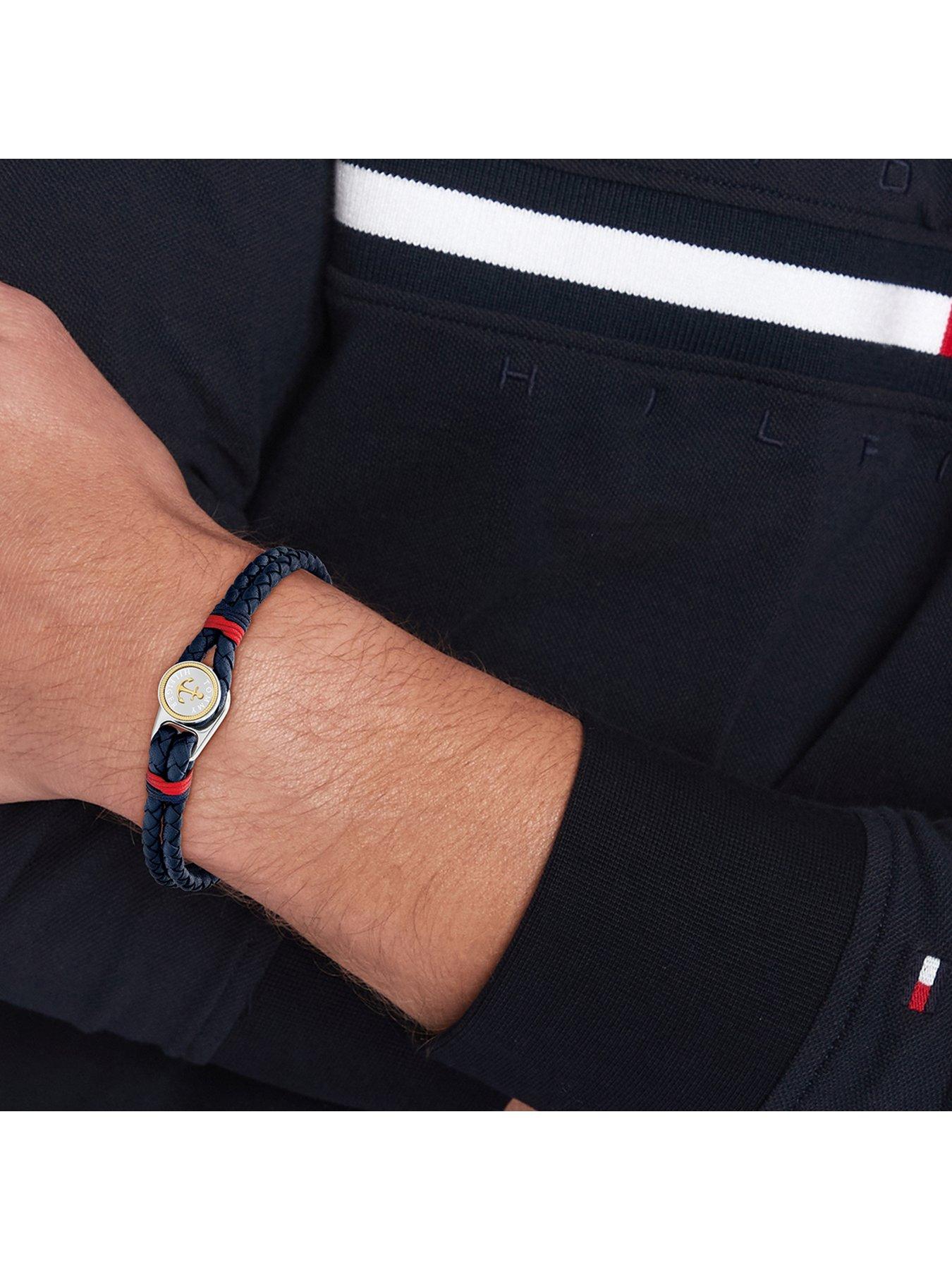 tommy-hilfiger-mens-nautical-blue-leather-braceletoutfit