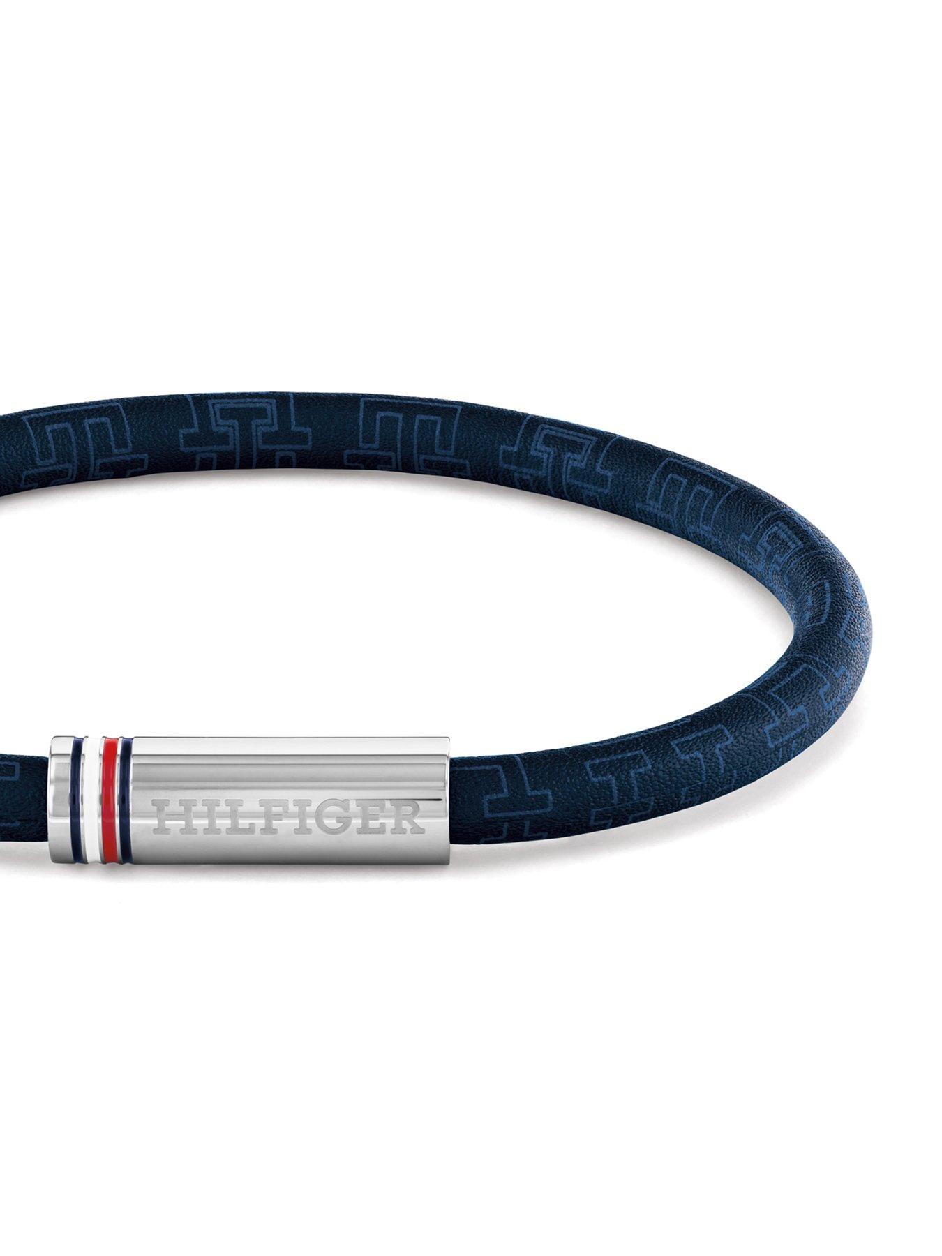 tommy-hilfiger-mens-blue-cord-leather-braceletstillFront