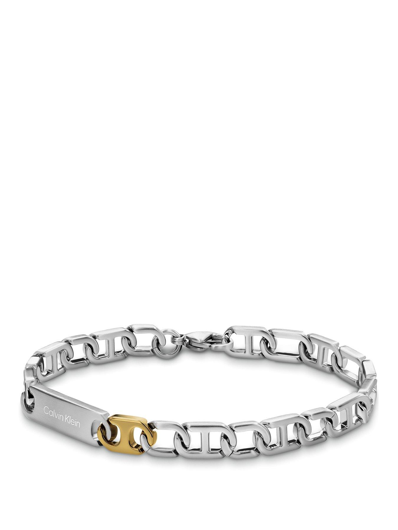 Calvin Klein Calvin Klein Mens CK Candid Stainless Steel  &  Gold Plated Bracelet