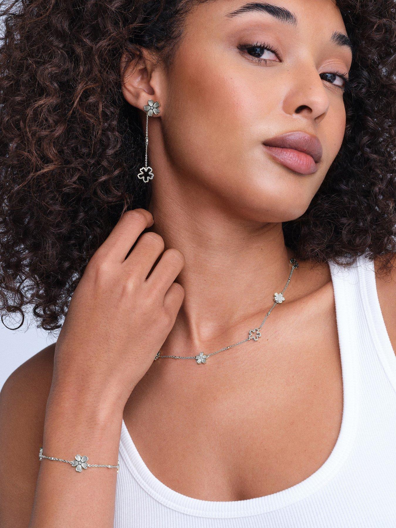 Image 6 of 7 of Olivia Burton Olivia Burton Gold IP Forget Me Not Necklace