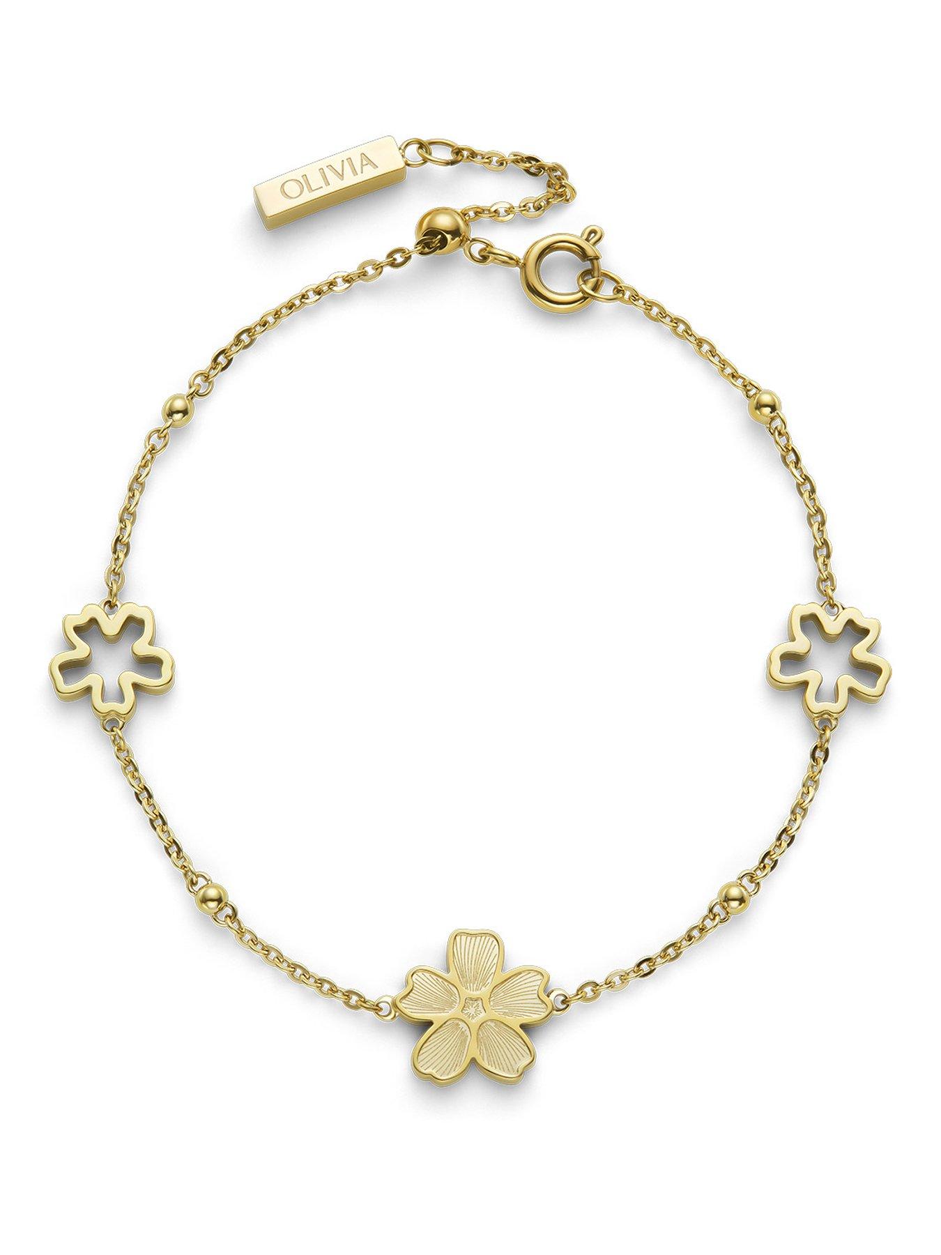 Olivia Burton Gold IP Forget Me Not Necklace