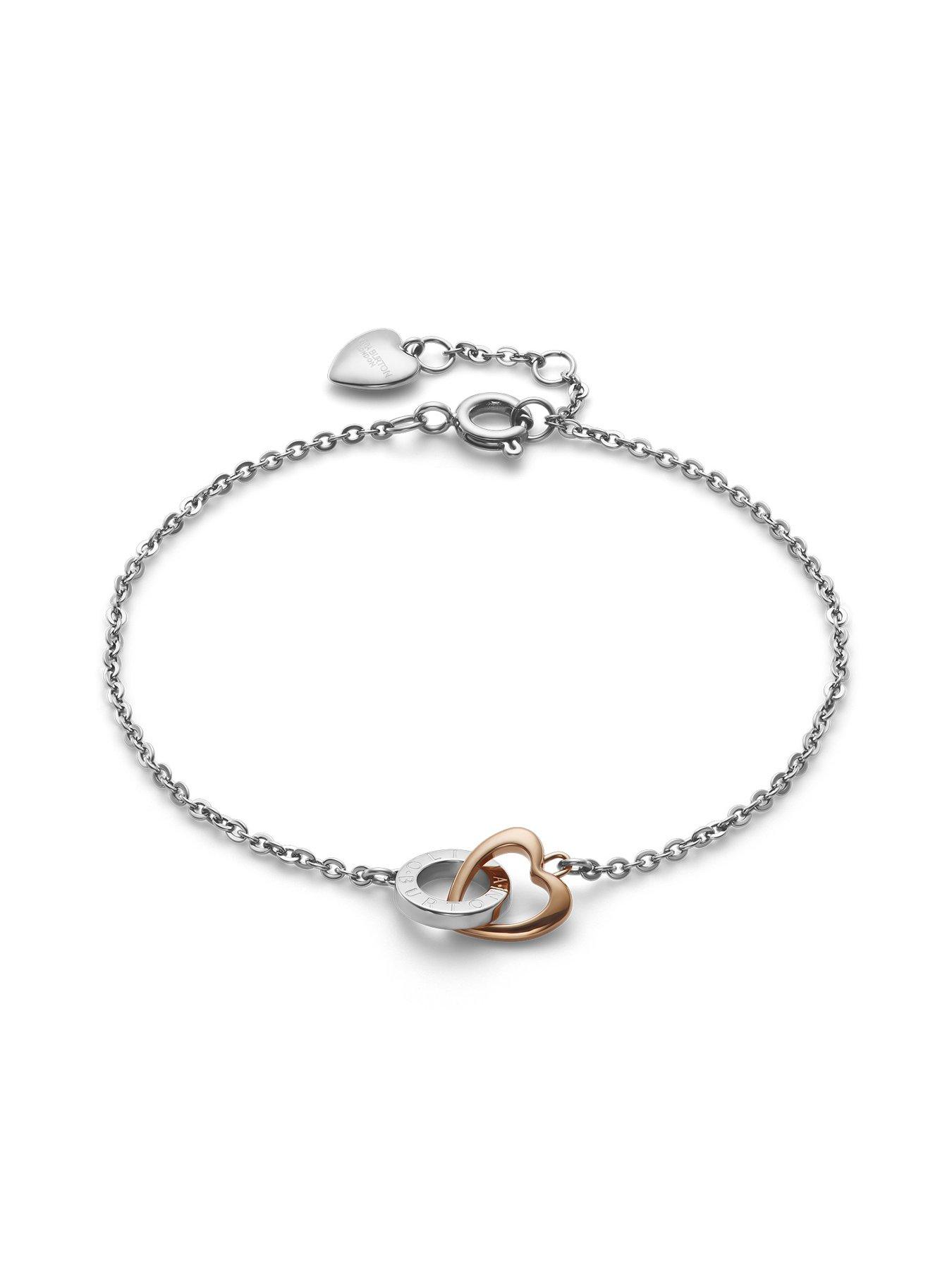 Image 2 of 7 of Olivia Burton Olivia Burton Stainless Steel &amp; Rose Gold IP Kindred Interlink Bracelet