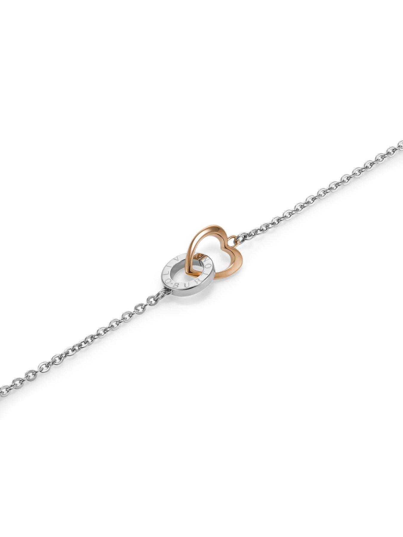 Image 4 of 7 of Olivia Burton Olivia Burton Stainless Steel &amp; Rose Gold IP Kindred Interlink Bracelet