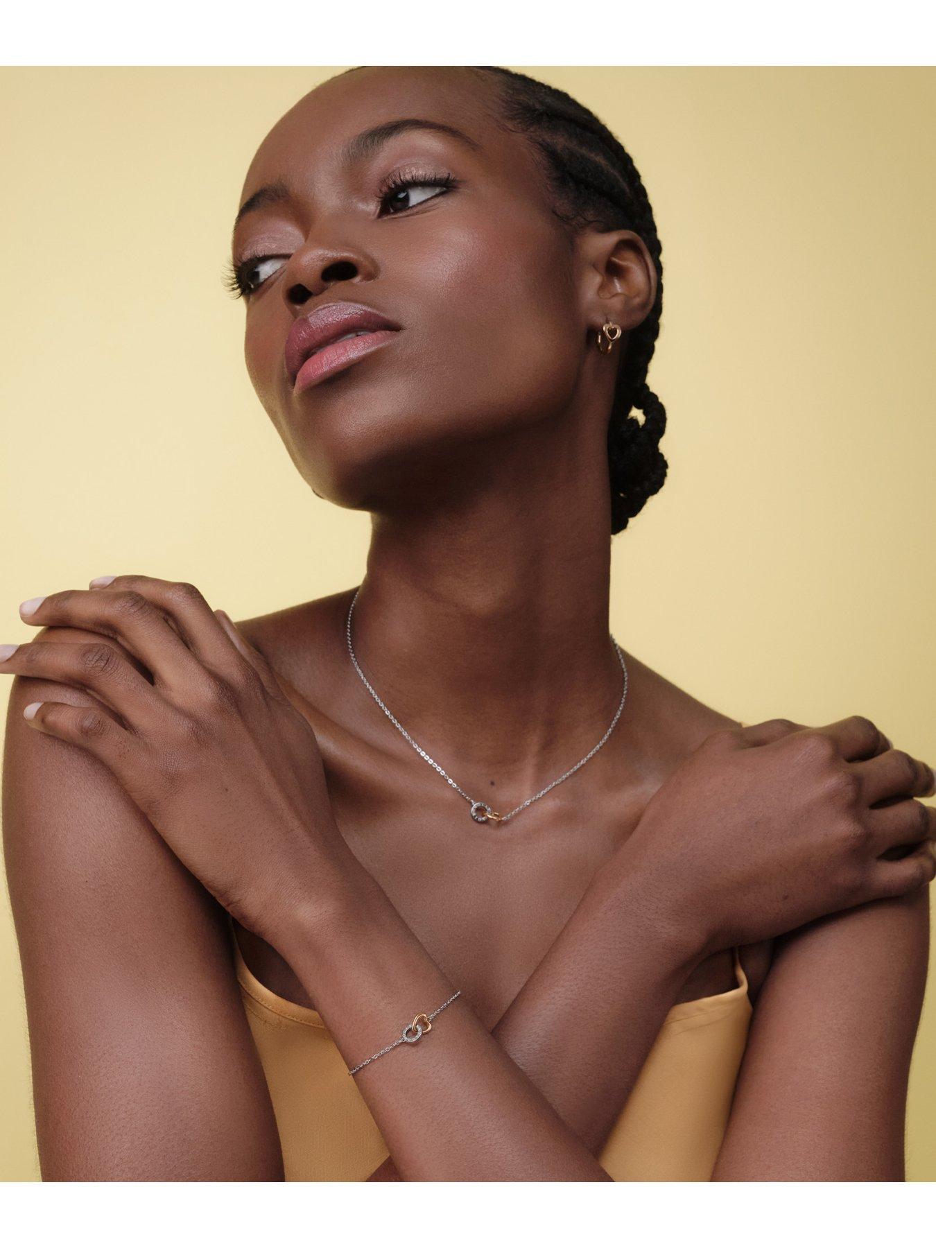 Image 5 of 7 of Olivia Burton Olivia Burton Stainless Steel &amp; Rose Gold IP Kindred Interlink Bracelet