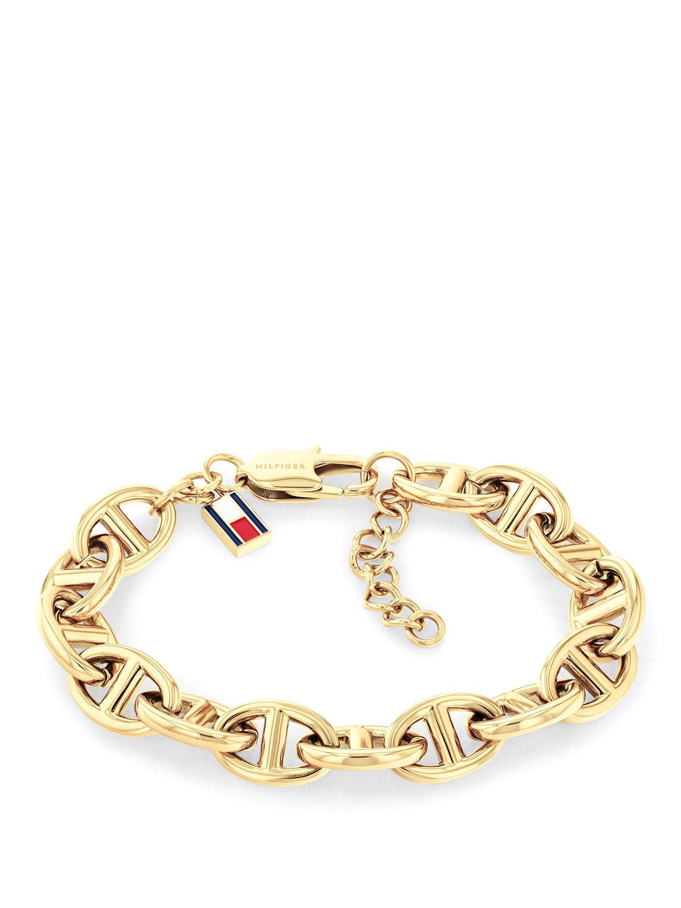 Image 1 of 5 of Tommy Hilfiger Womens Gold Plated Link Bracelet