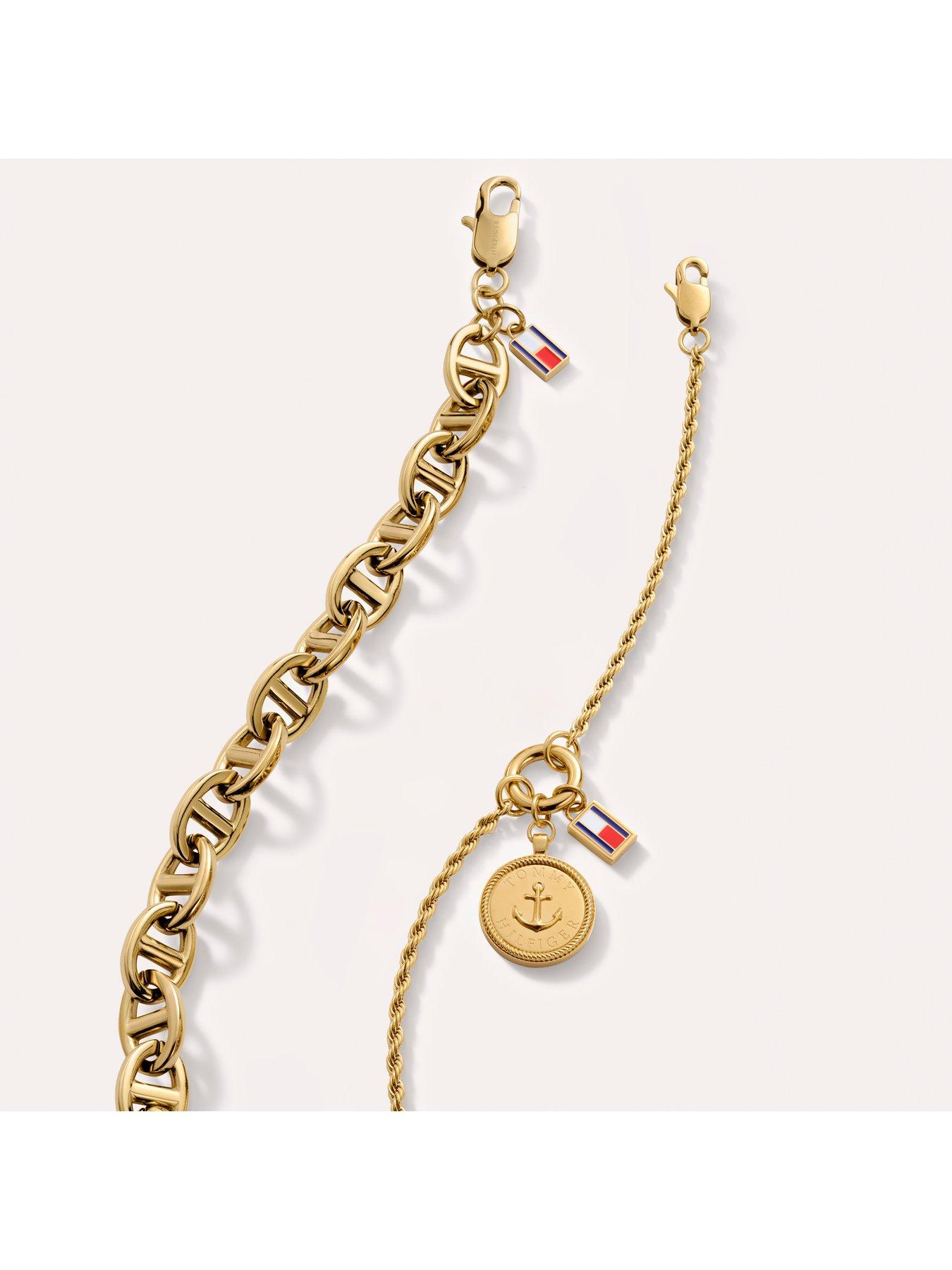 Image 4 of 5 of Tommy Hilfiger Womens Gold Plated Link Bracelet
