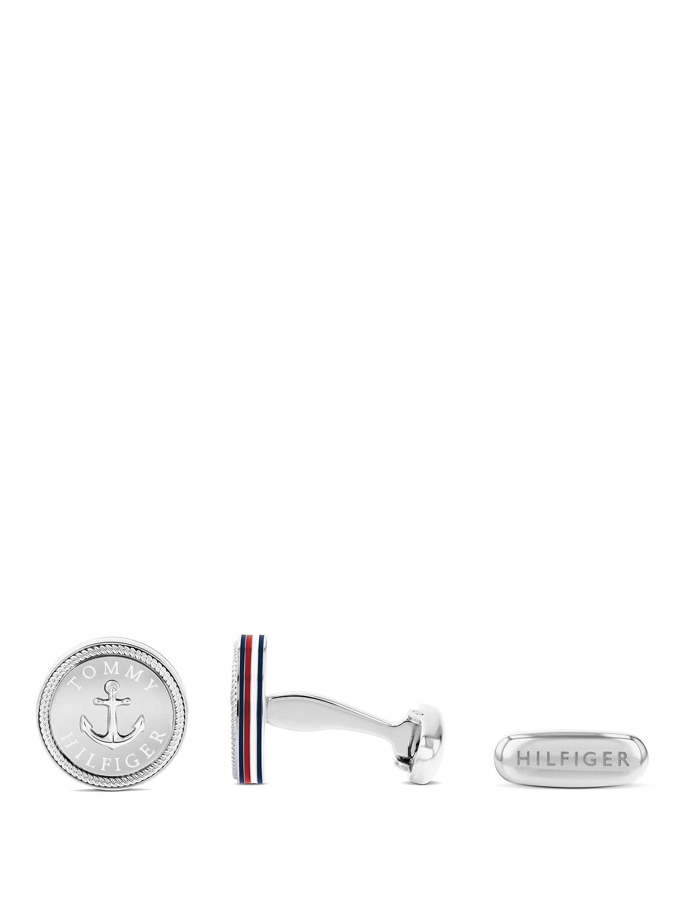 Tommy Hilfiger Tommy Hilfiger Menâs Stainless Steel Cufflinks
