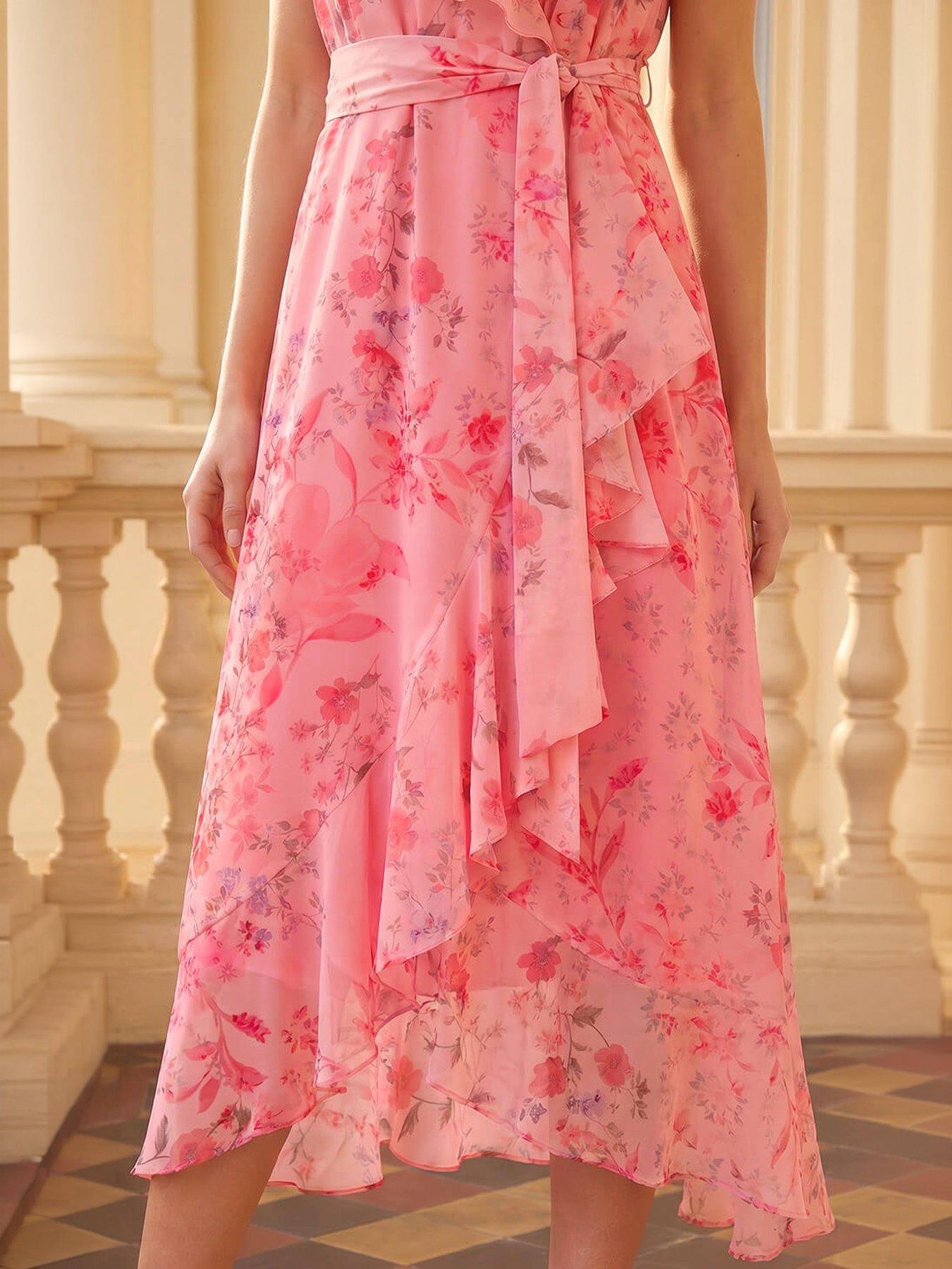 Image 2 of 5 of Roman Petite Frill Front Dress