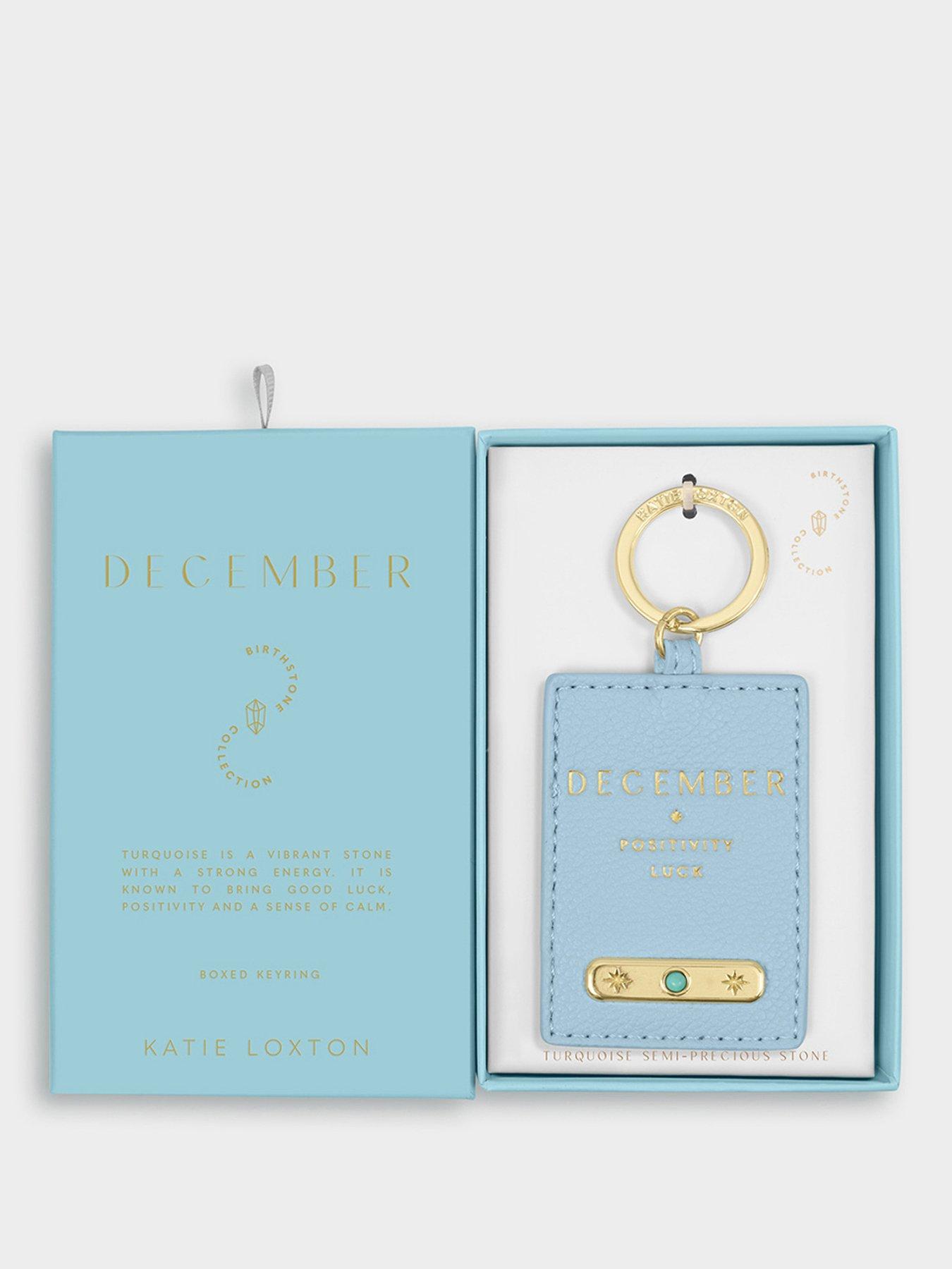Katie Loxton BIRTHSTONE KEYRING, Off White , 7.5cm x 5.2cm