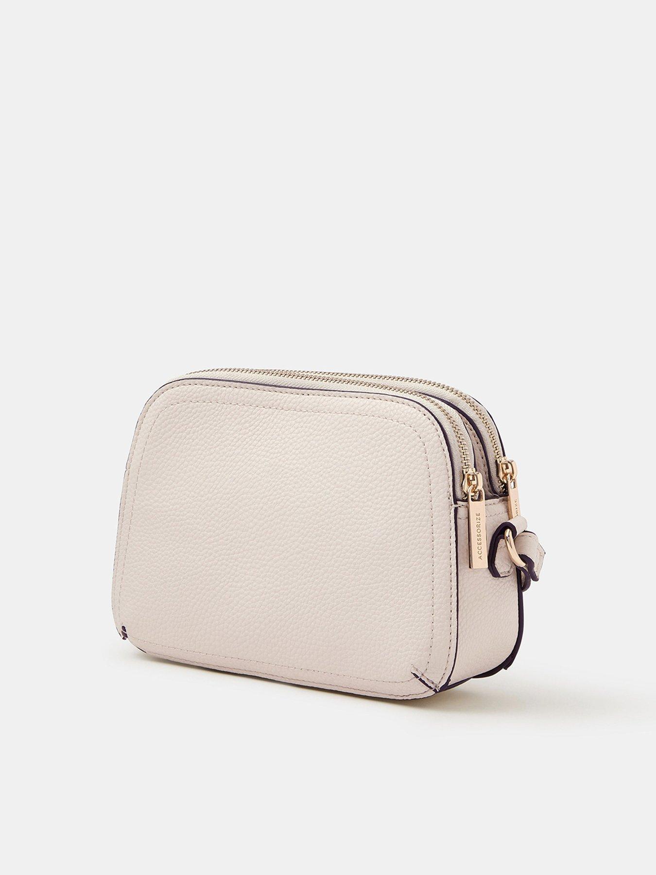 Image 3 of 5 of Accessorize Faux Leather Pleated Shoulder Bag