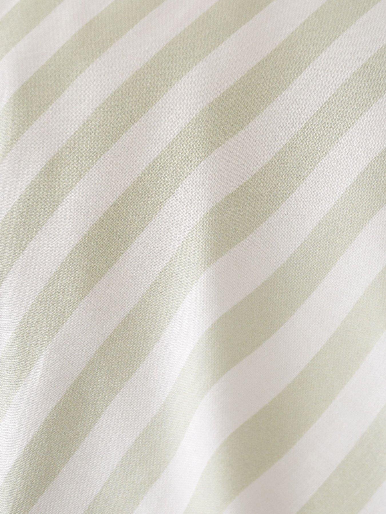 Image 3 of 3 of Cath Kidston Canopy Stripe Green 100% Cotton Standard Pillowcase Pair
