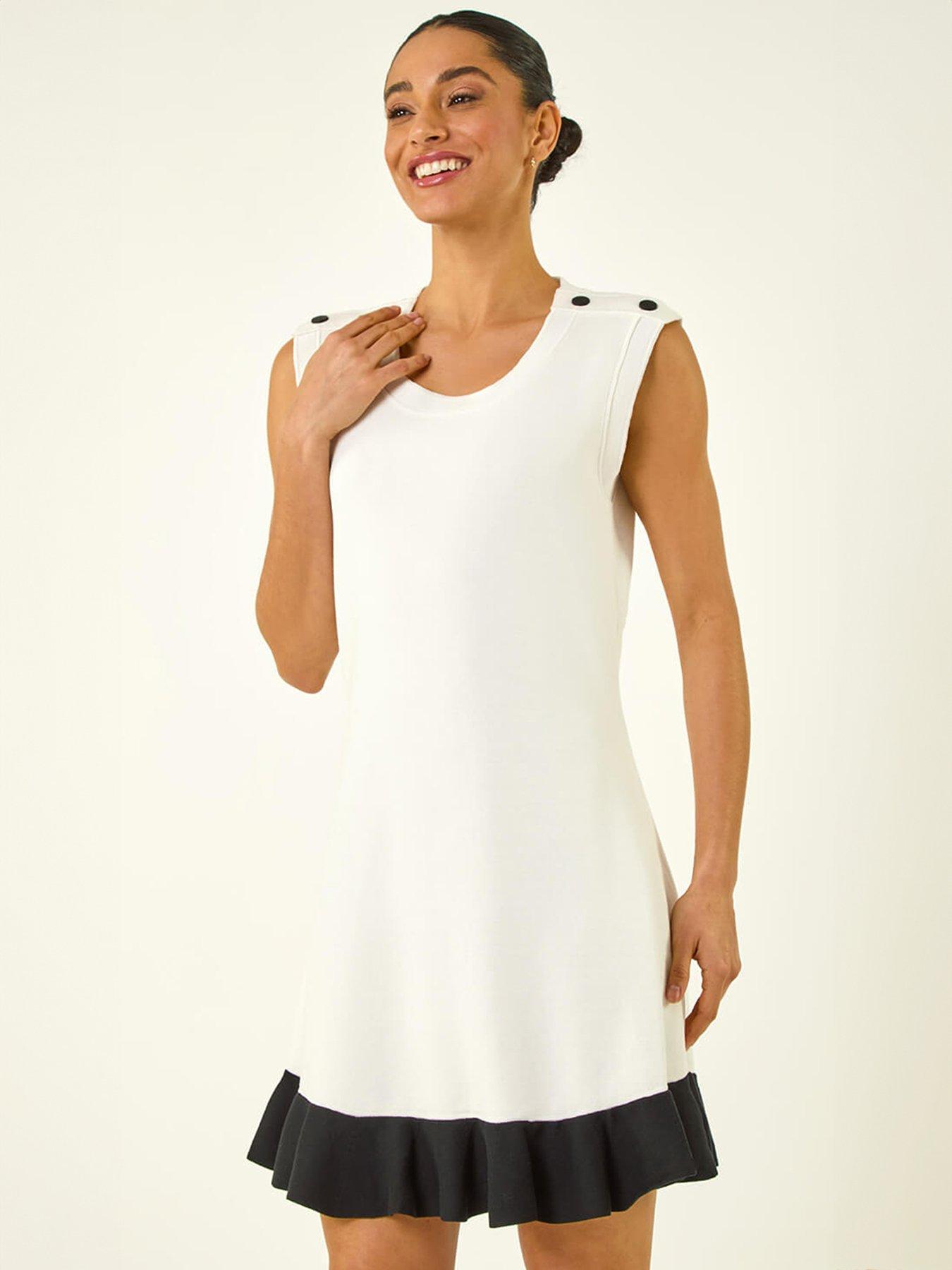 roman-dusk-contrast-knit-fluted-hem-dressback