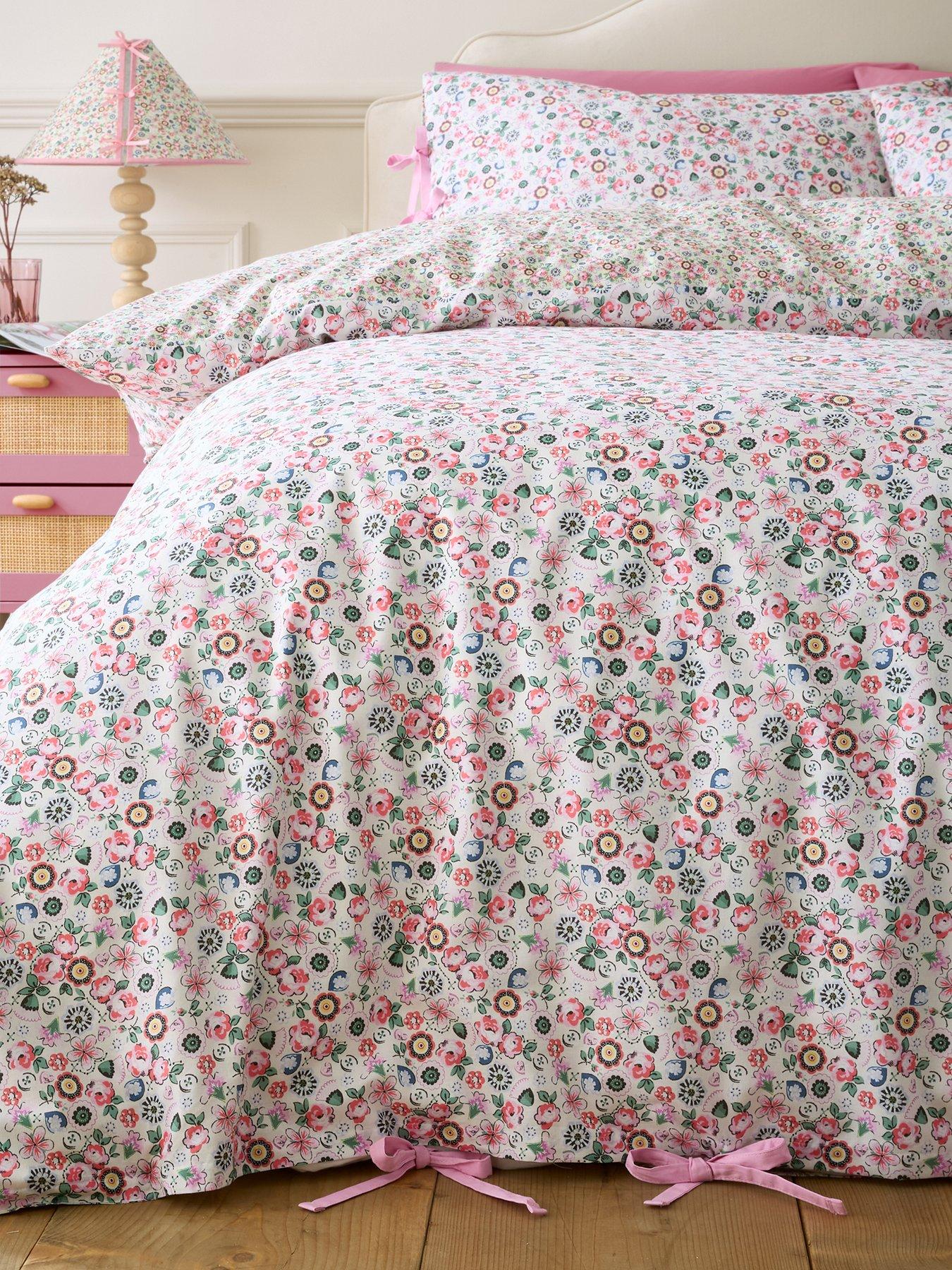 Image 6 of 7 of Cath Kidston Pearly Queen Ditsy Pink 100% Cotton Duvet Set
