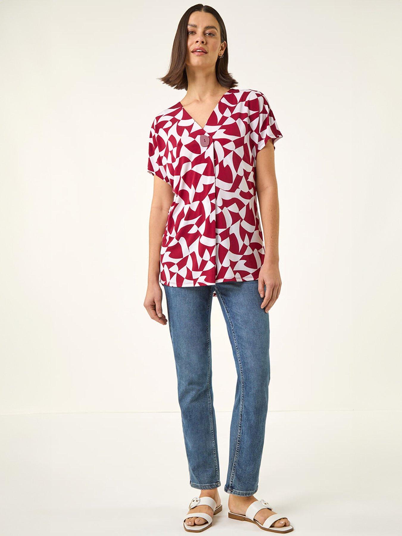 roman-abstract-print-v-neck-stretch-topback