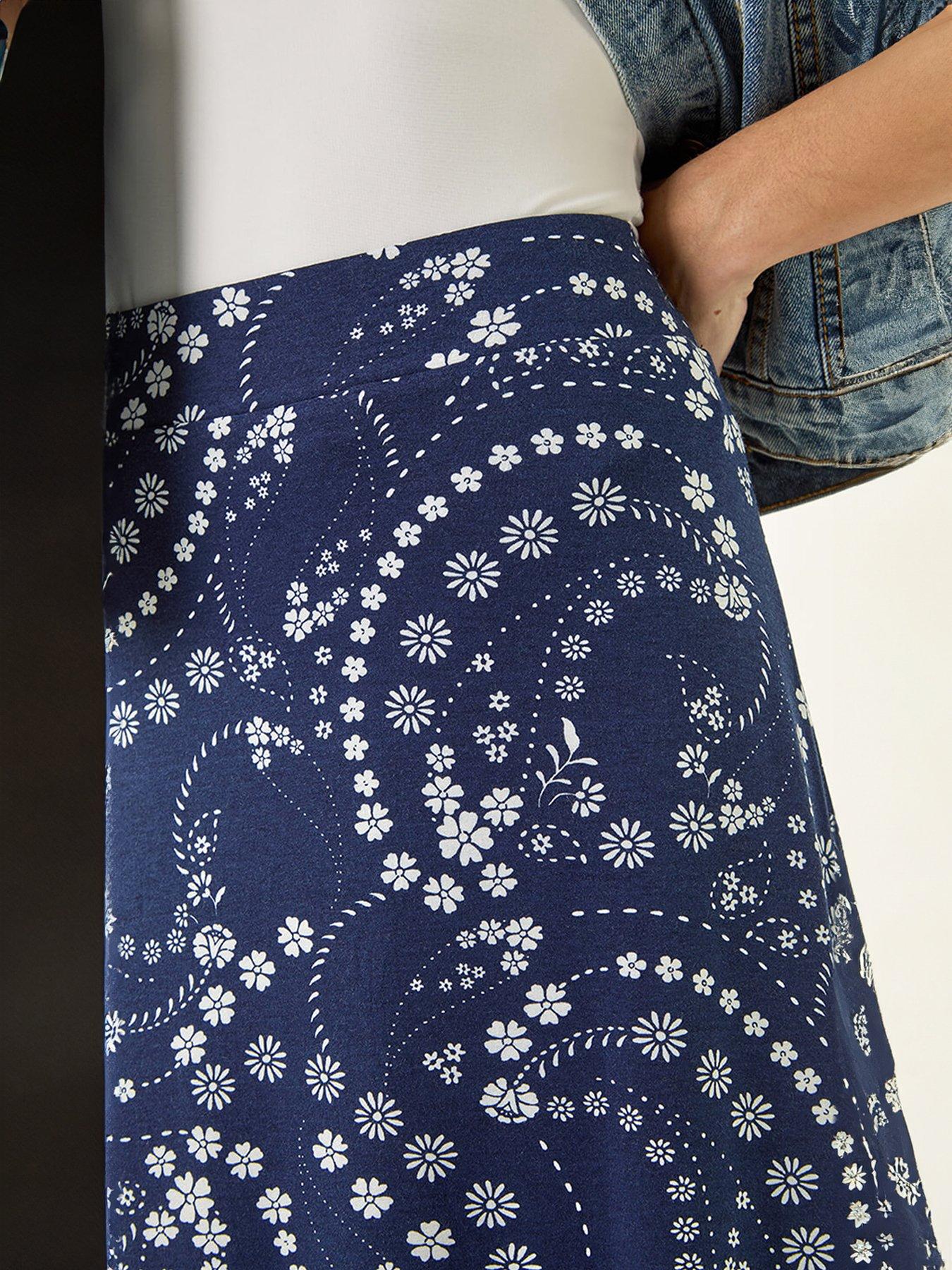 roman-paisley-daisy-print-stretch-skirtdetail