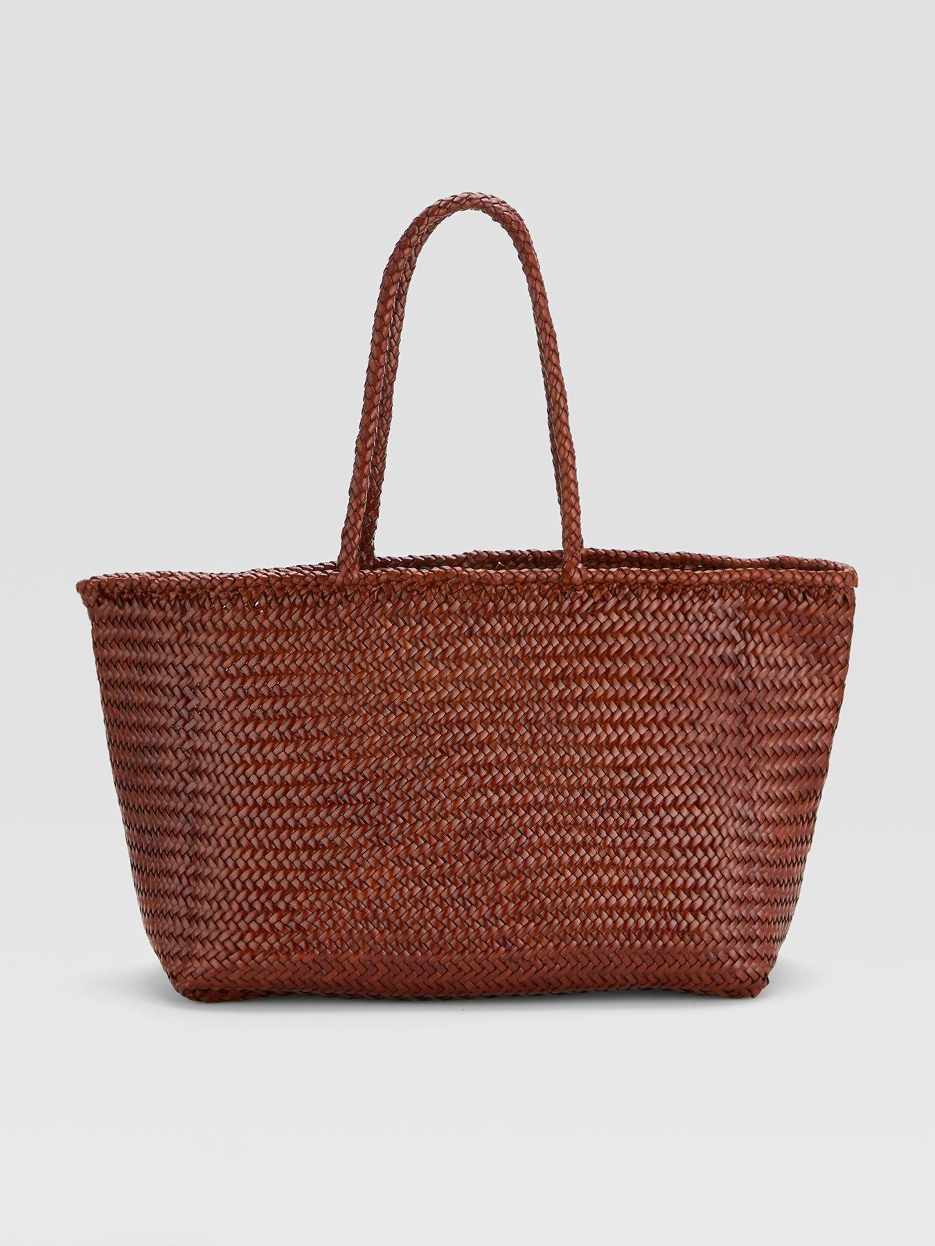 Ellyla Amora Large East West Woven Tote - Beige