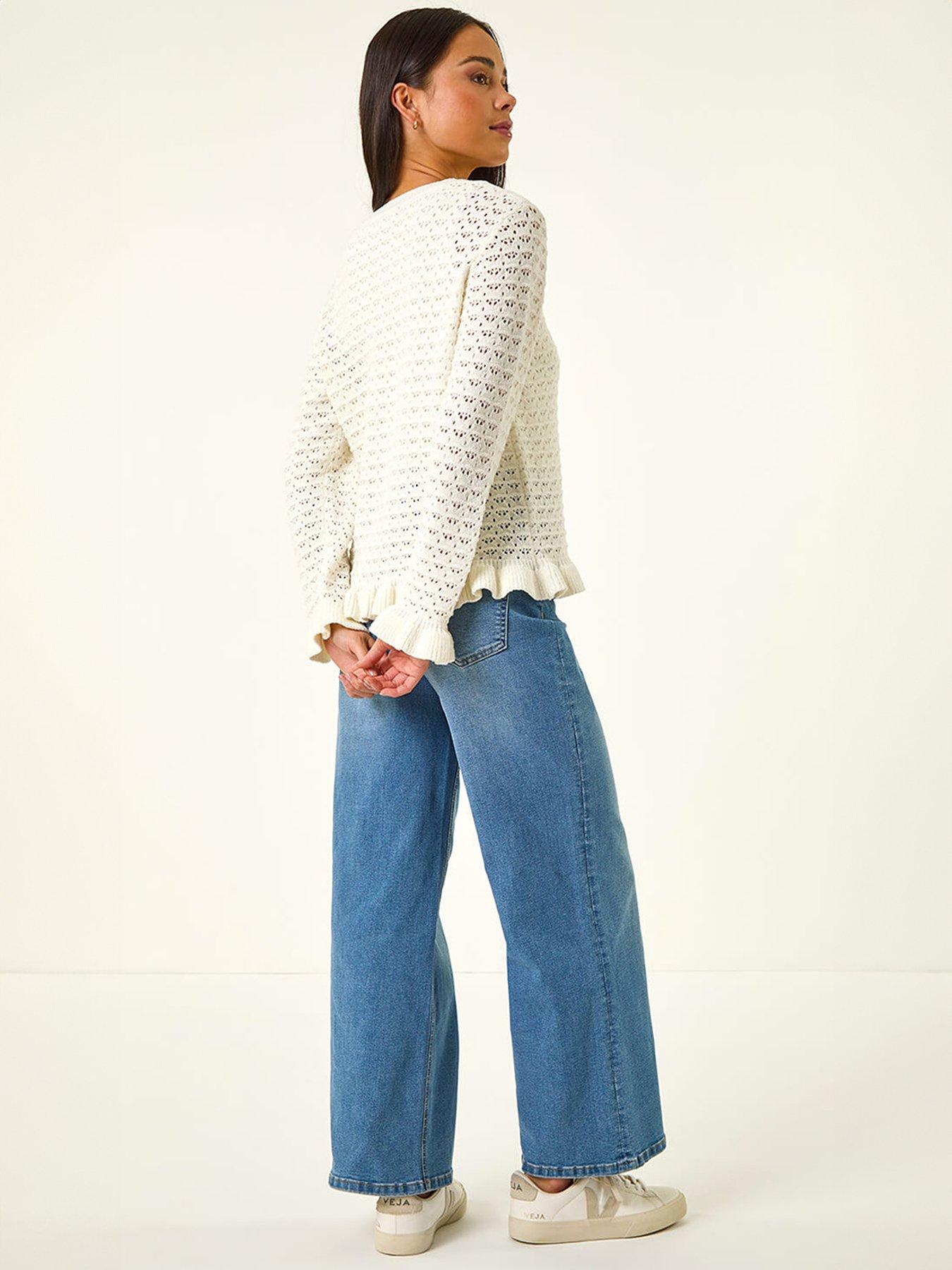 roman-petite-textured-frill-hem-knit-cardiganstillFront